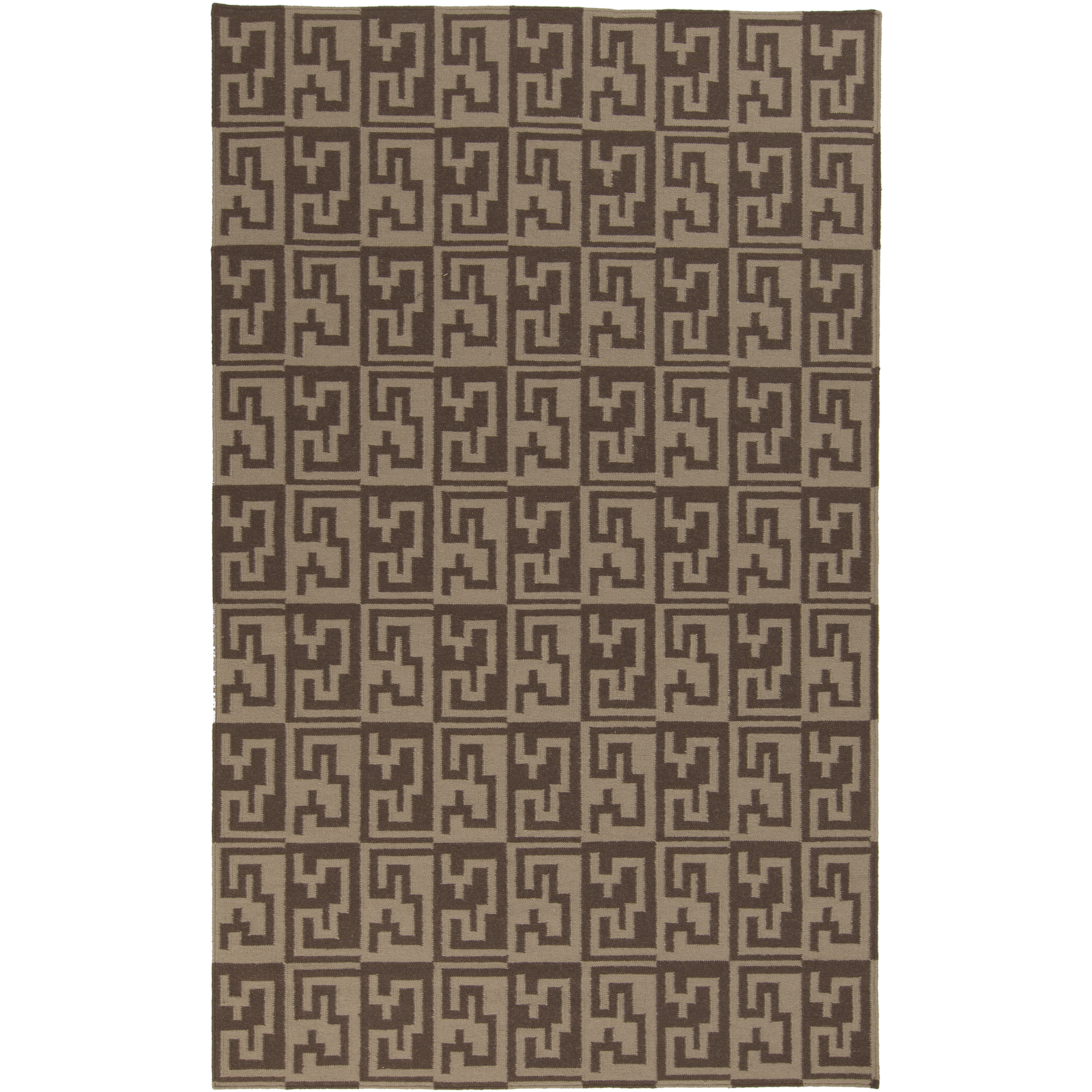Frontier 36 X 24 inch Dark Brown, Wheat Rug