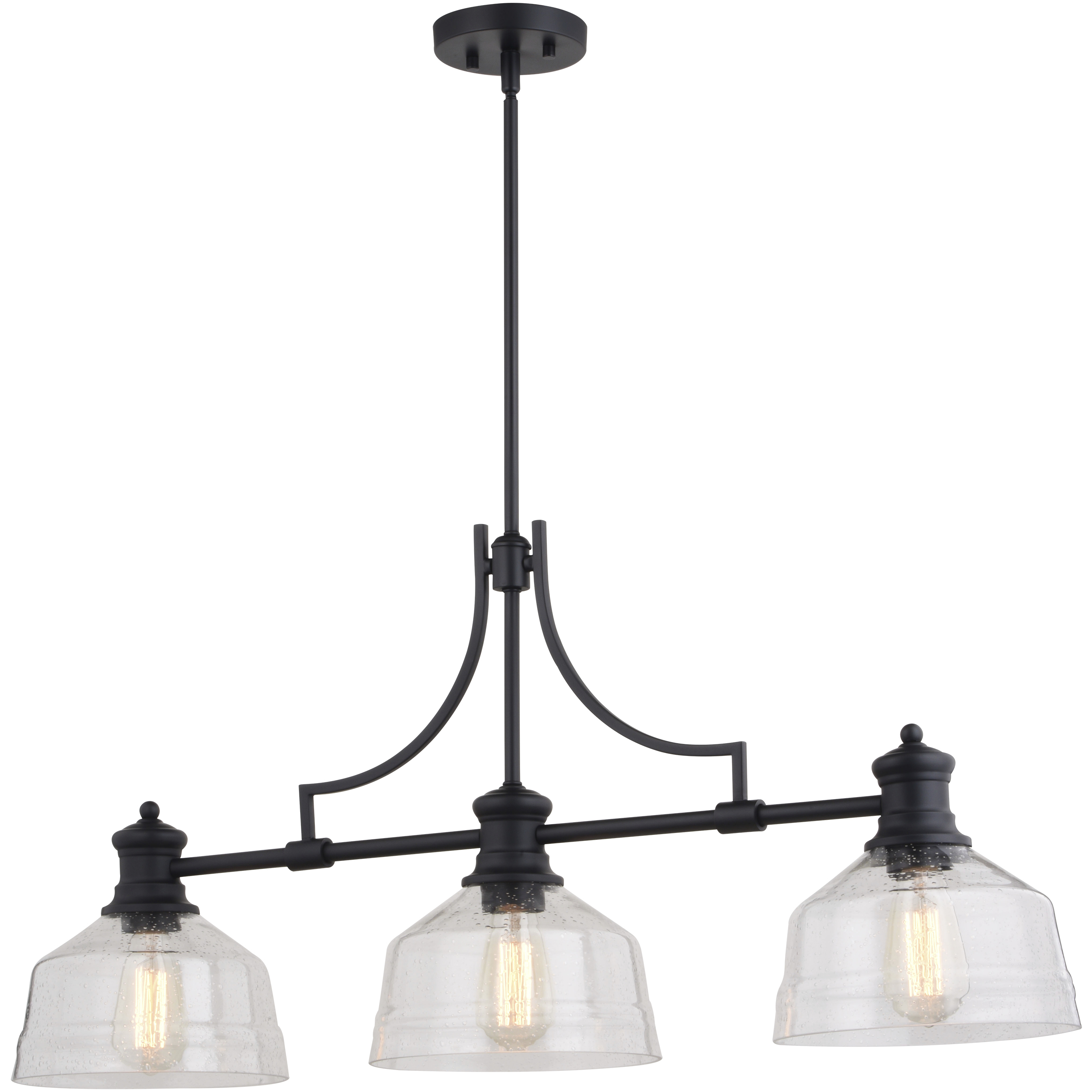 Beloit LED 36.5 inch Matte Black Linear Chandelier Ceiling Light