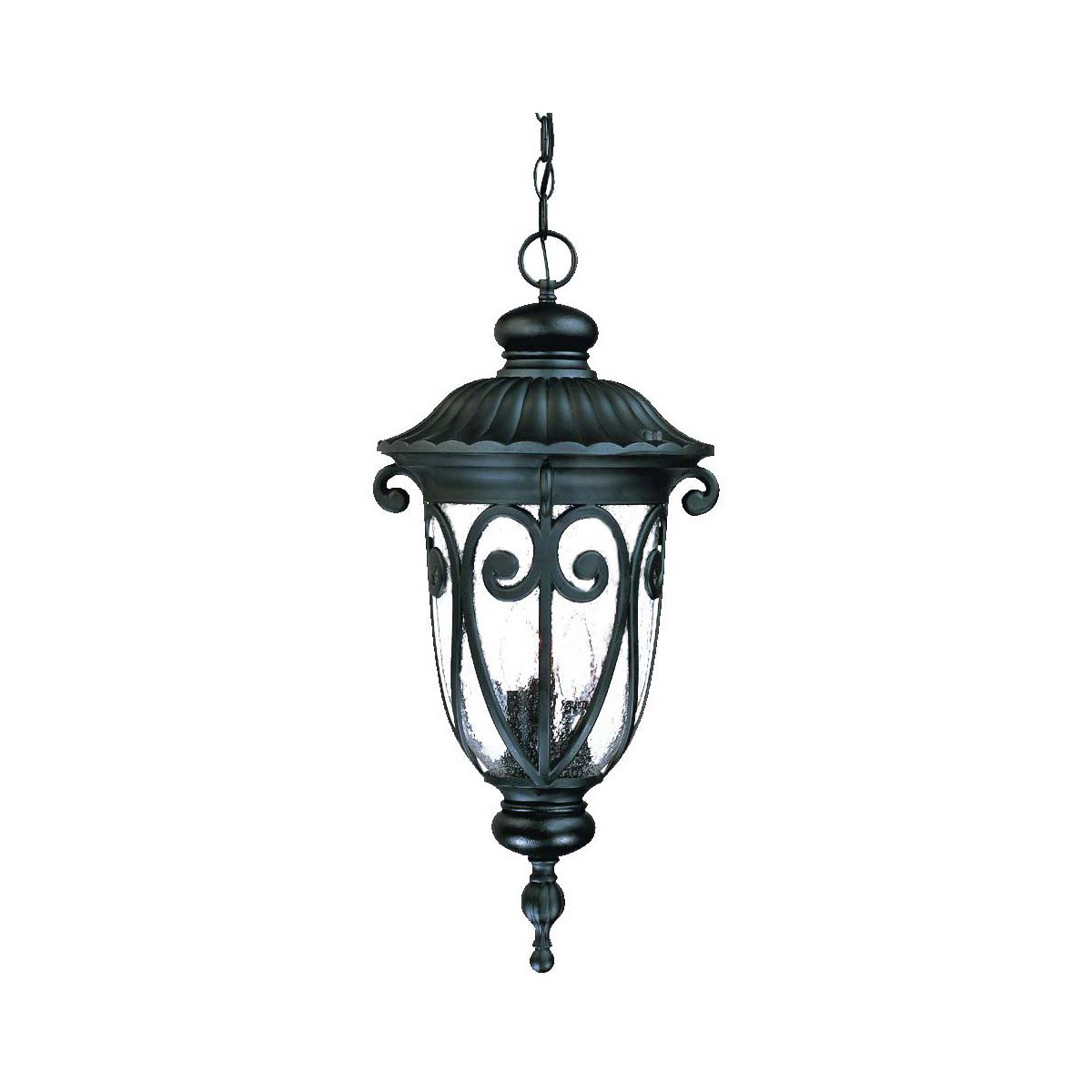 Naples 3 Light 11.25 inch Matte Black Exterior Hanging Lantern