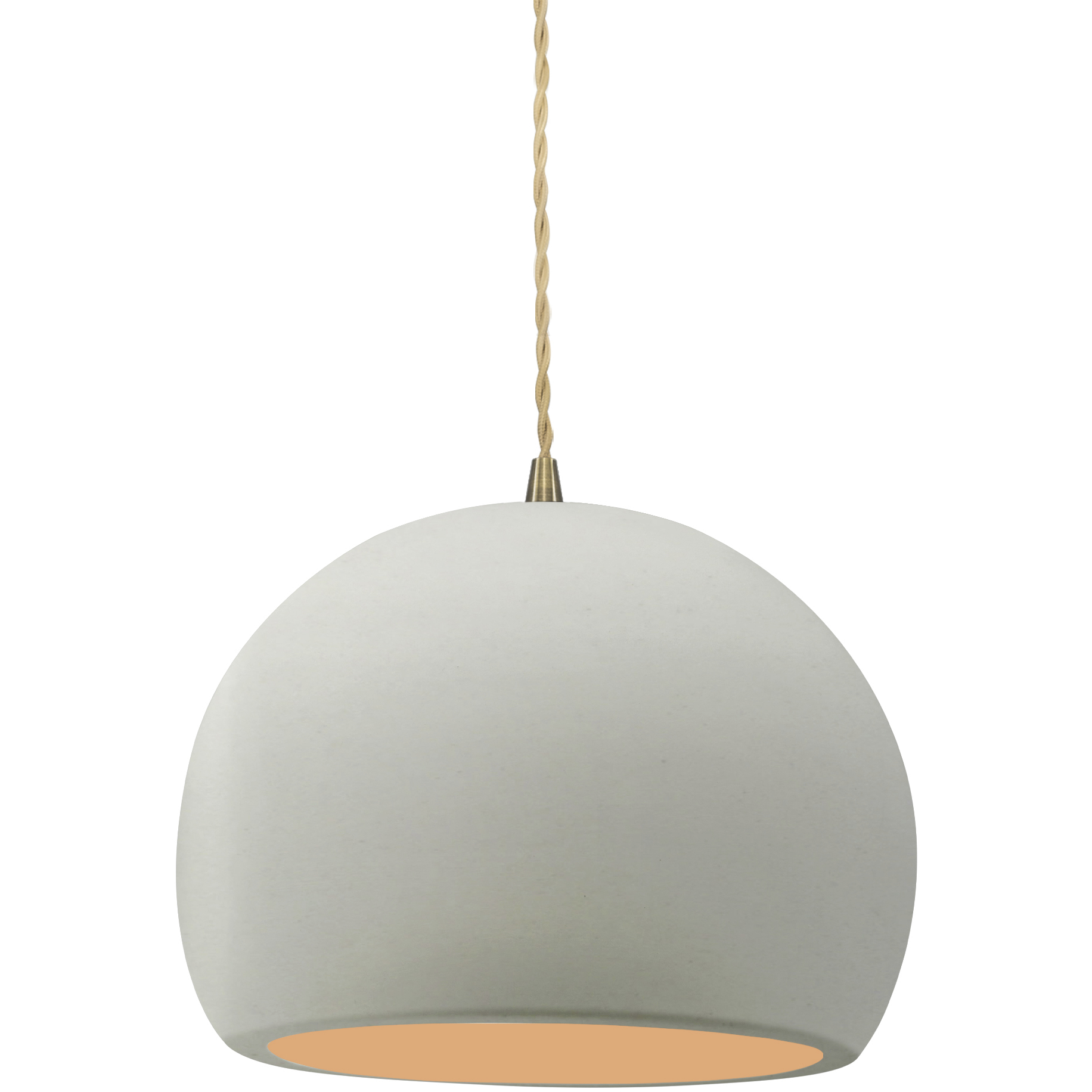 Radiance 1 Light 7 inch Antique Brass and Matte White/Champagne Gold Pendant Ceiling Light