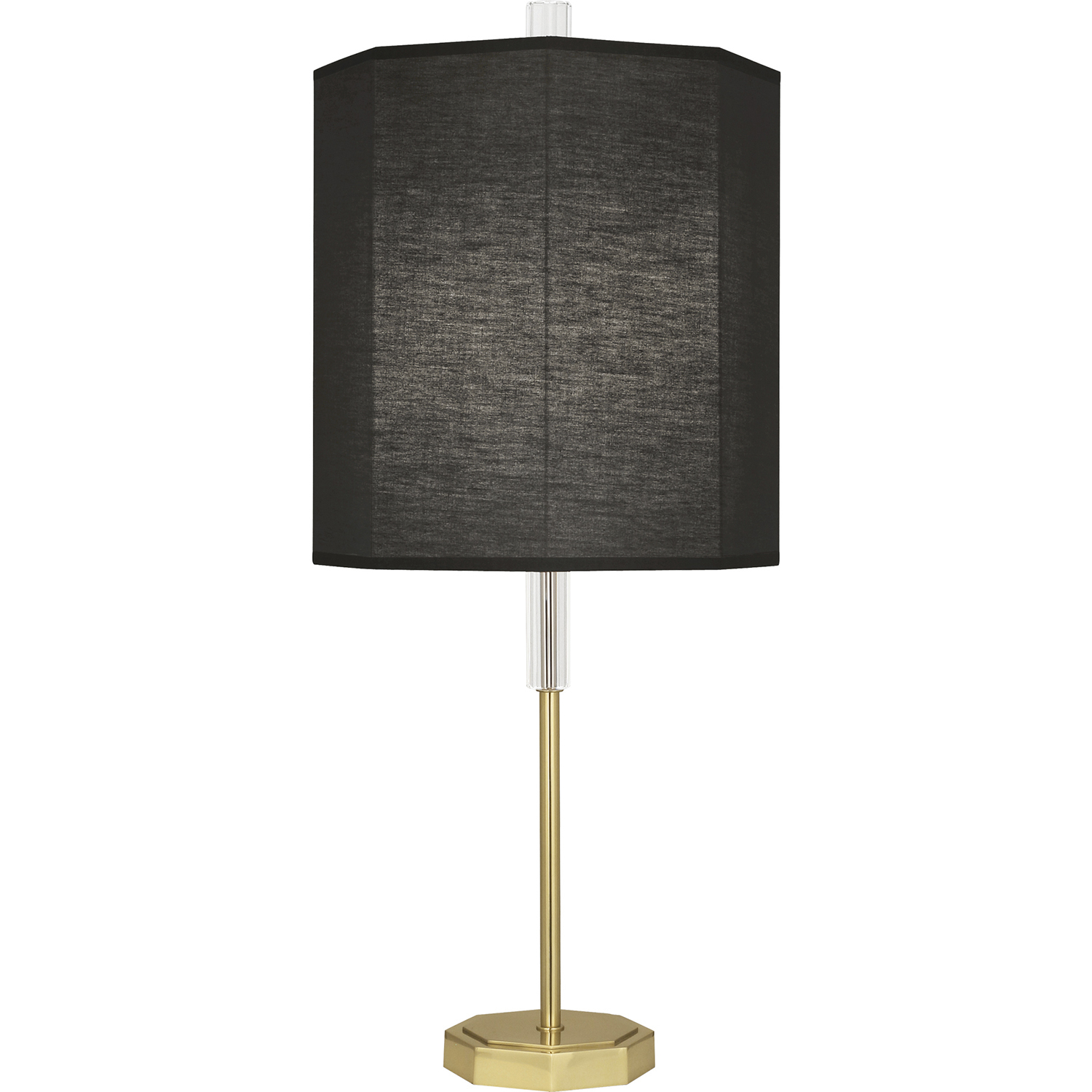 Kate 32.5 inch 150 watt Modern Brass Table Lamp Portable Light in Raven Black