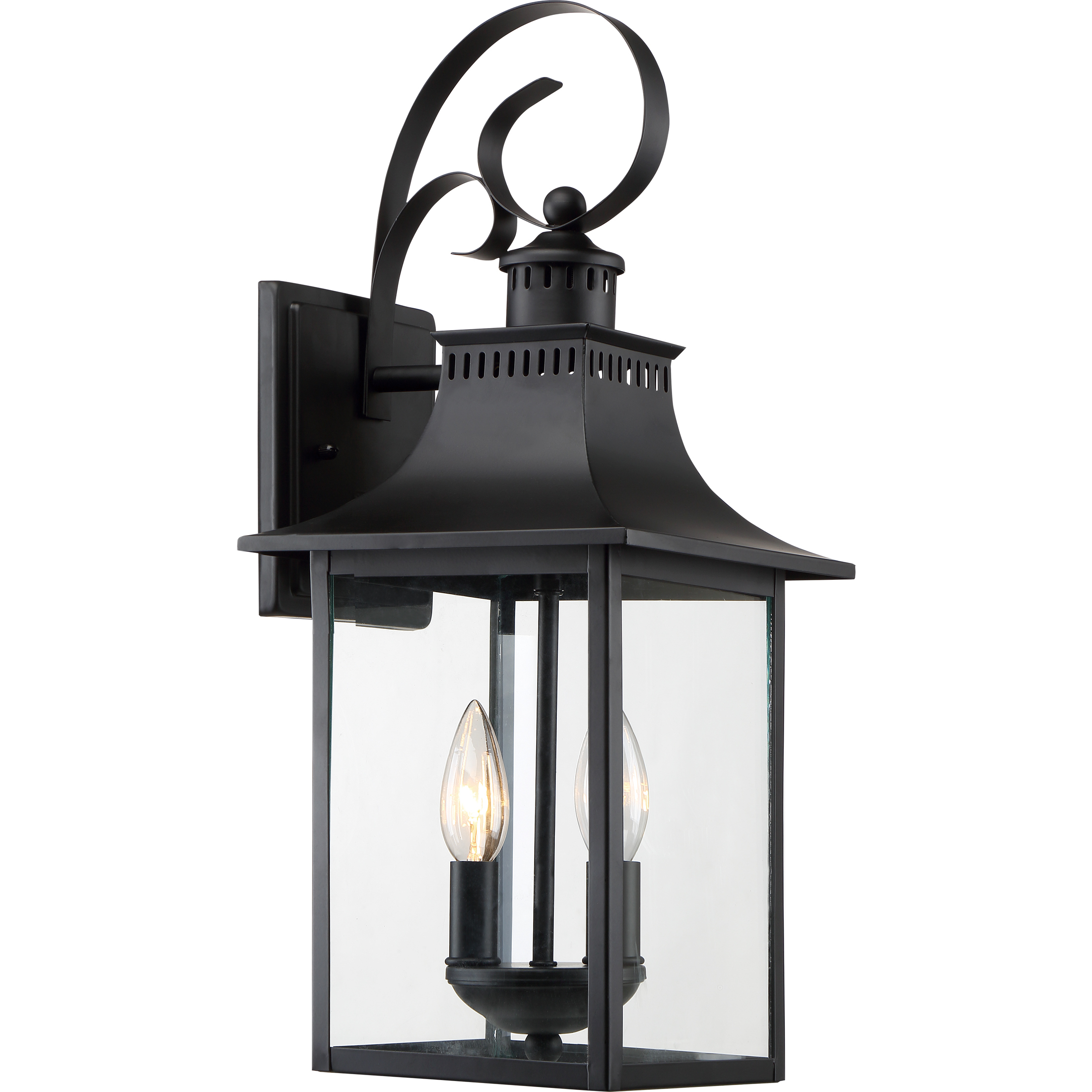 Quoizel Chancellor 2 Light 19 inch Mystic Black Outdoor Wall Lantern CCR8408K - Open Box