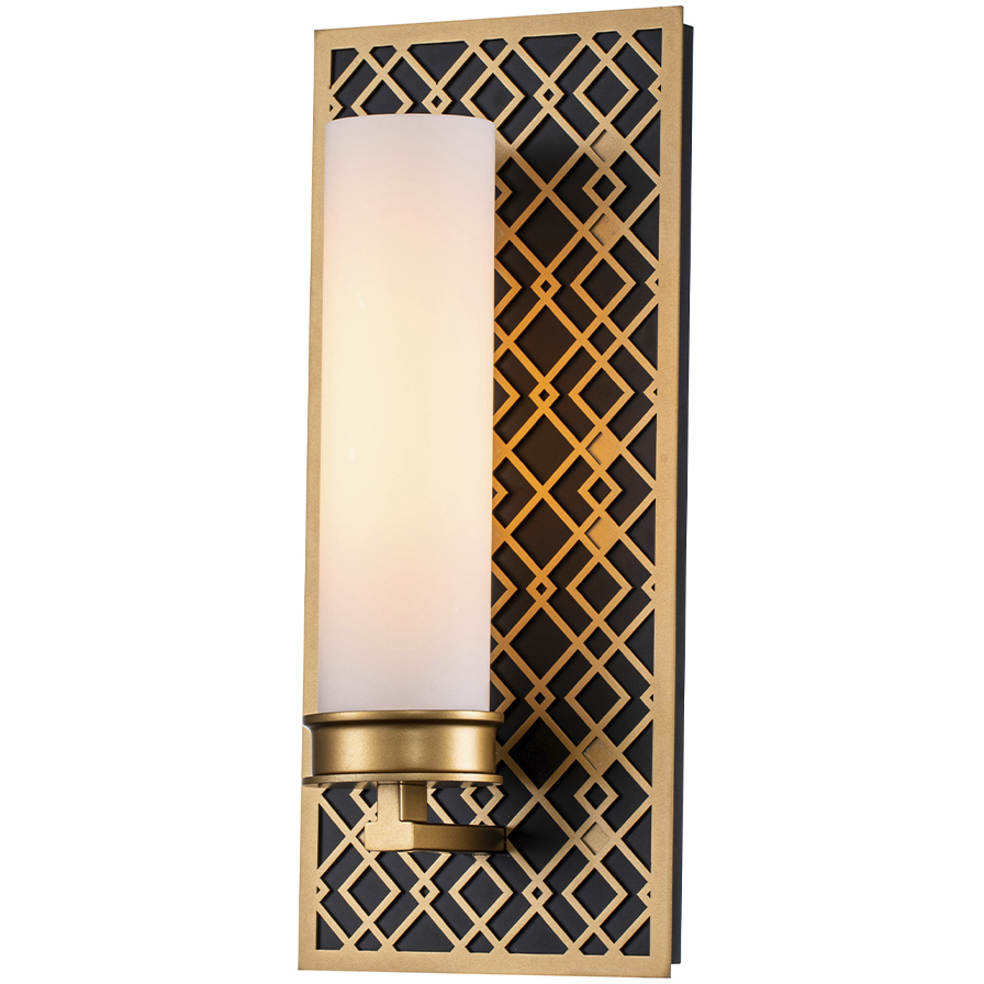 Ziggy 1 Light 6 inch Laquered Gold Bath Bar Wall Light