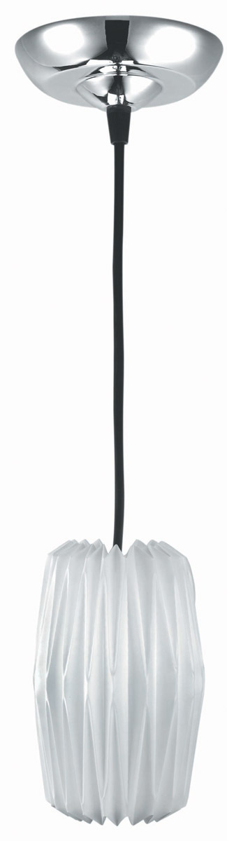 Accordion 1 Light 9 inch Chrome Pendant Ceiling Light