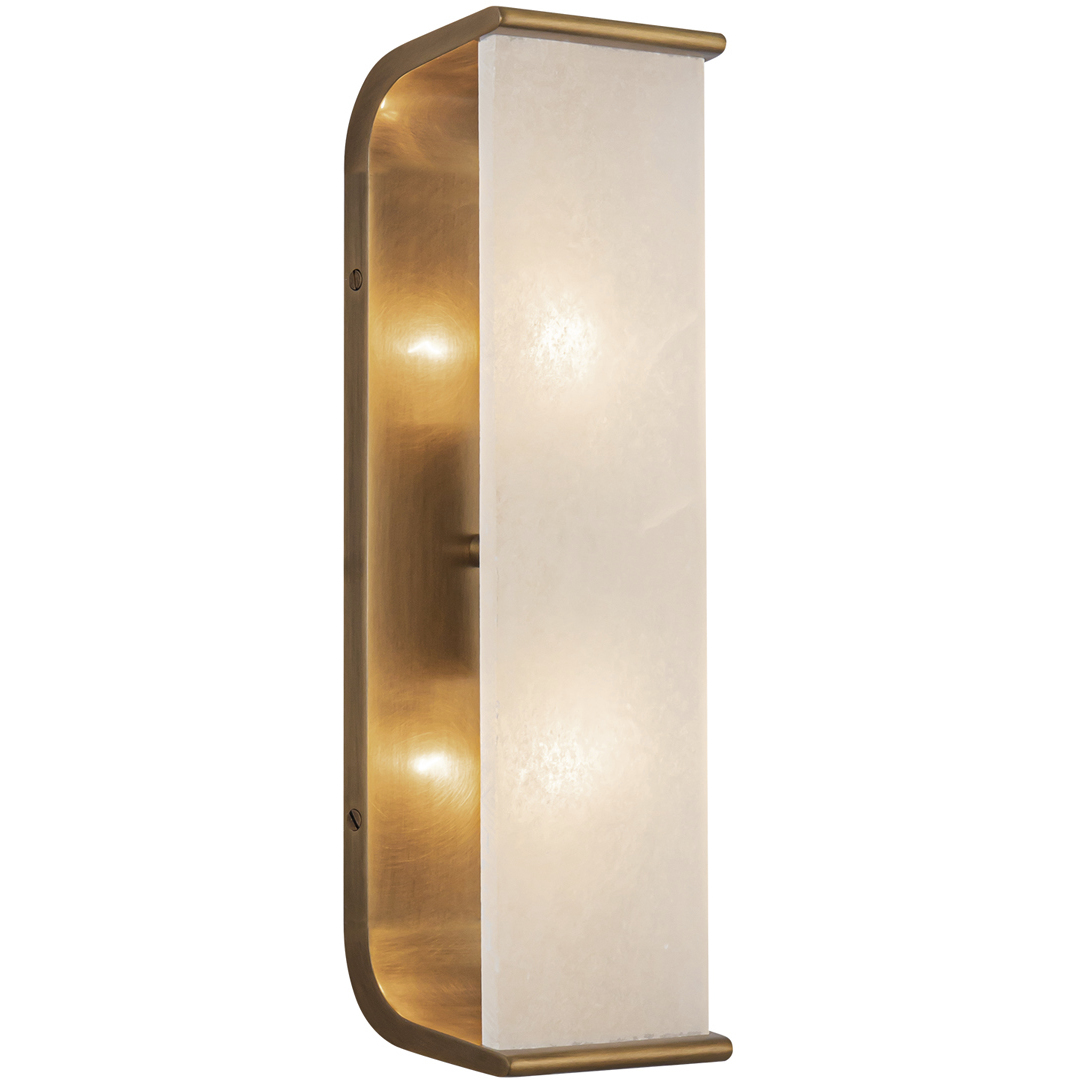 Abbott 2 Light 4.25 inch Vintage Brass Wall/Vanity Light Wall Light