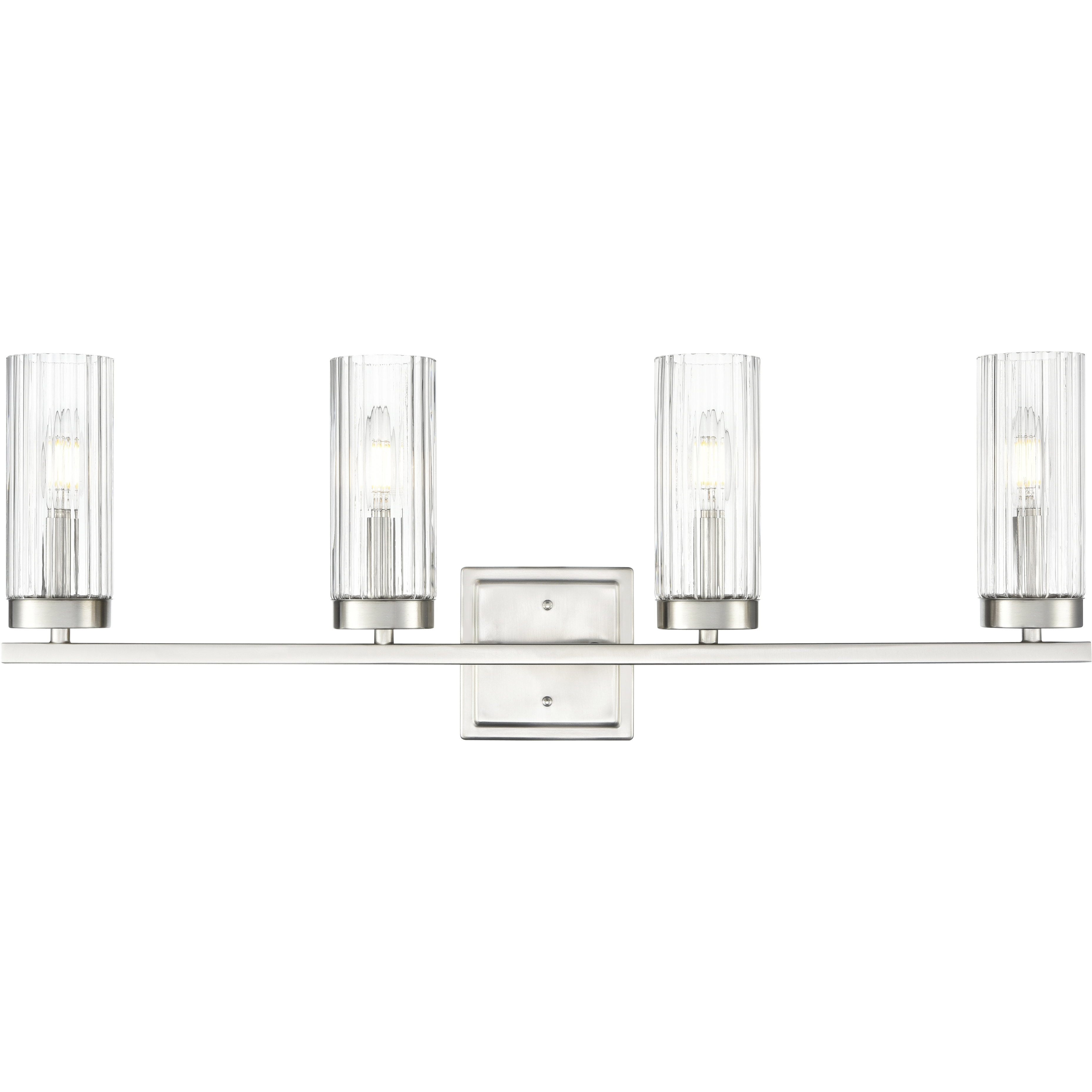 Iversen 4 Light 29.75 inch Brushed Nickel Bathroom Vanity Light Wall Light