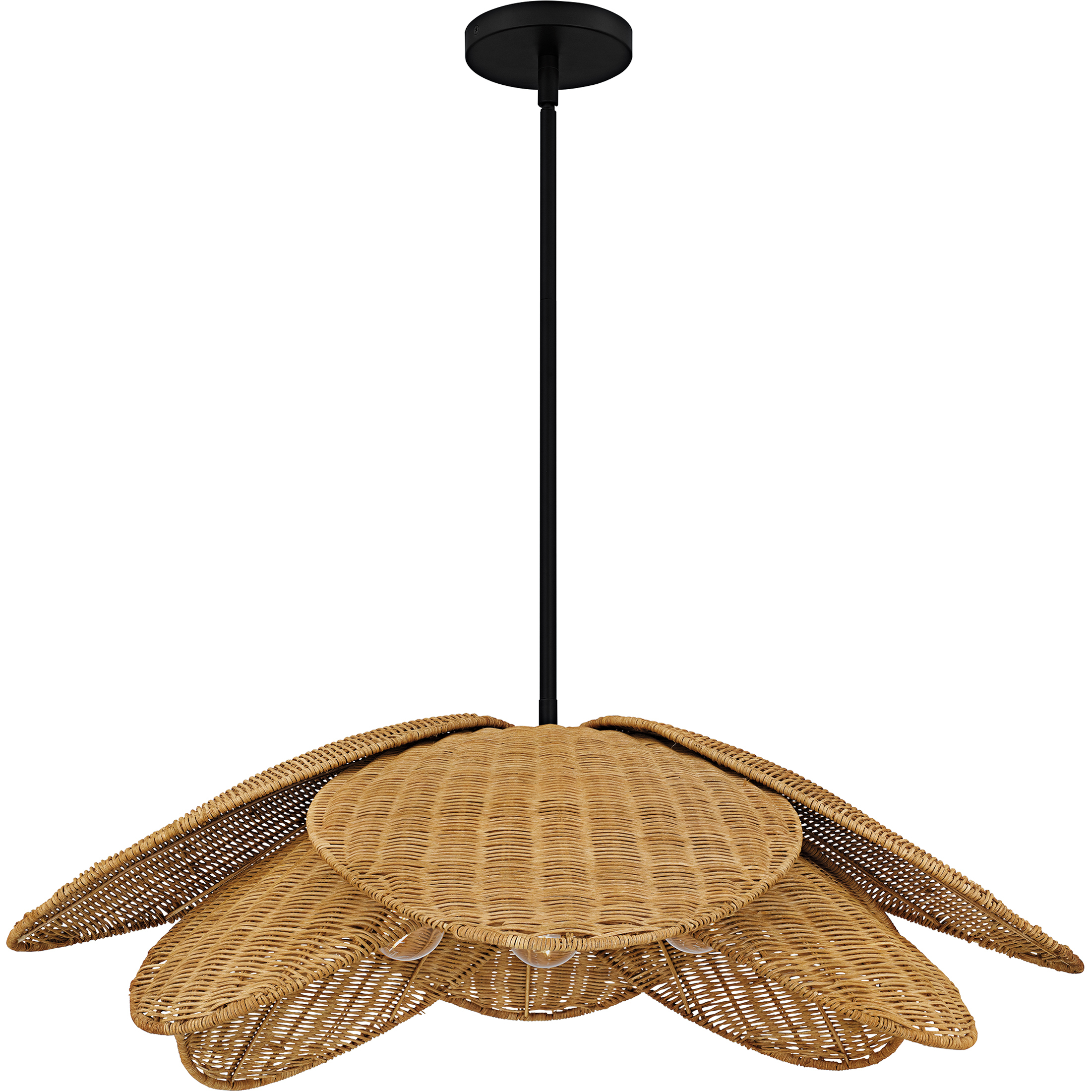 Willa 4 Light 30 inch Matte Black Pendant Ceiling Light