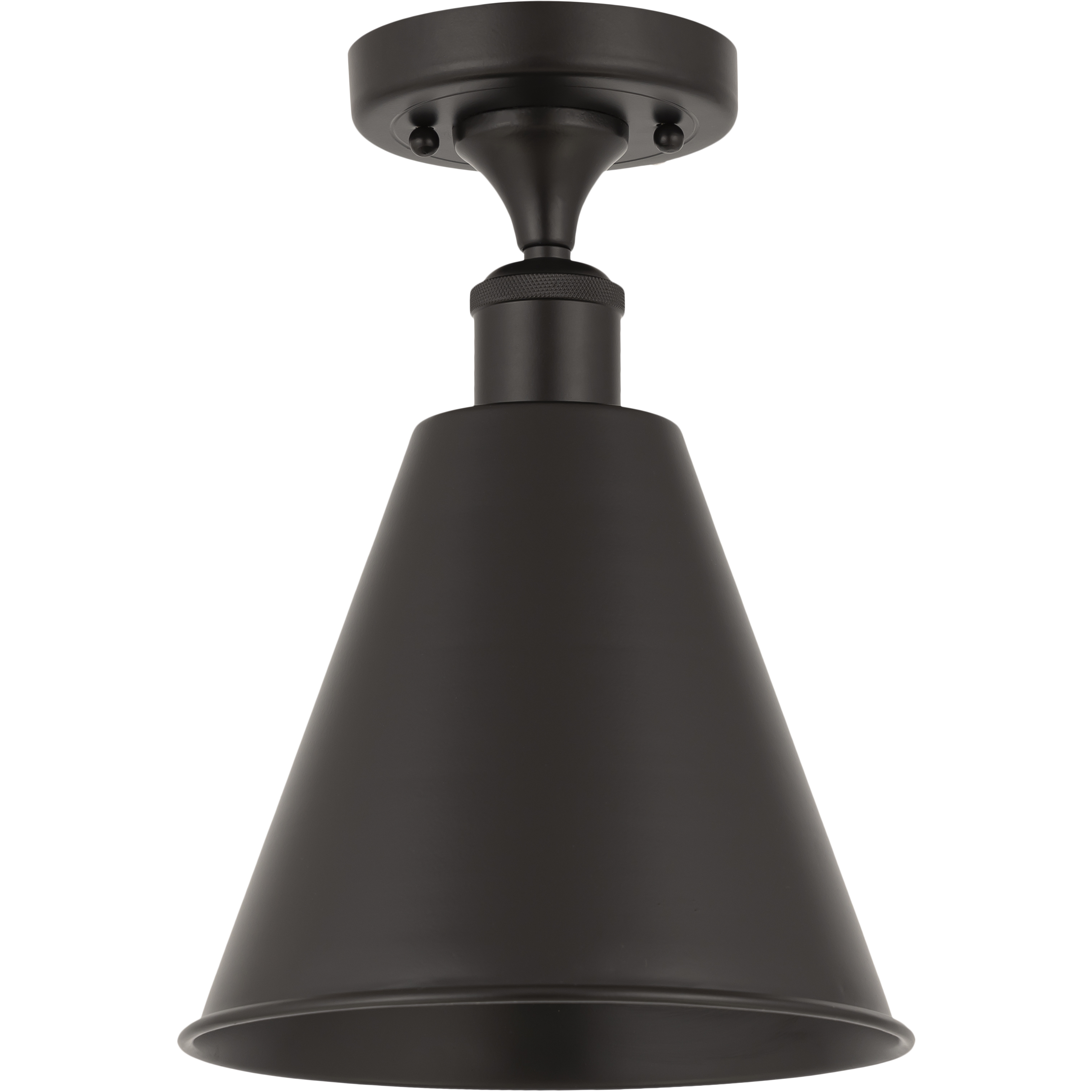 Ballston Cone LED 8 inch Matte Black Semi-Flush Mount Ceiling Light