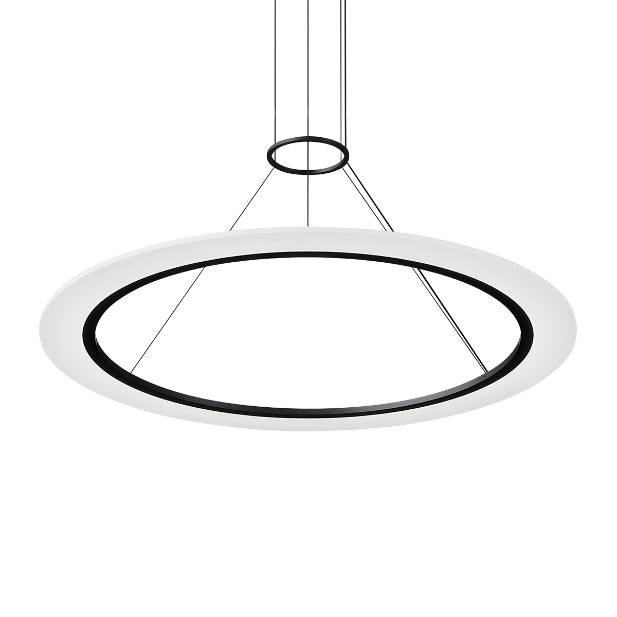 Arctic Rings LED 37.5 inch Satin Black Ring Pendant Ceiling Light