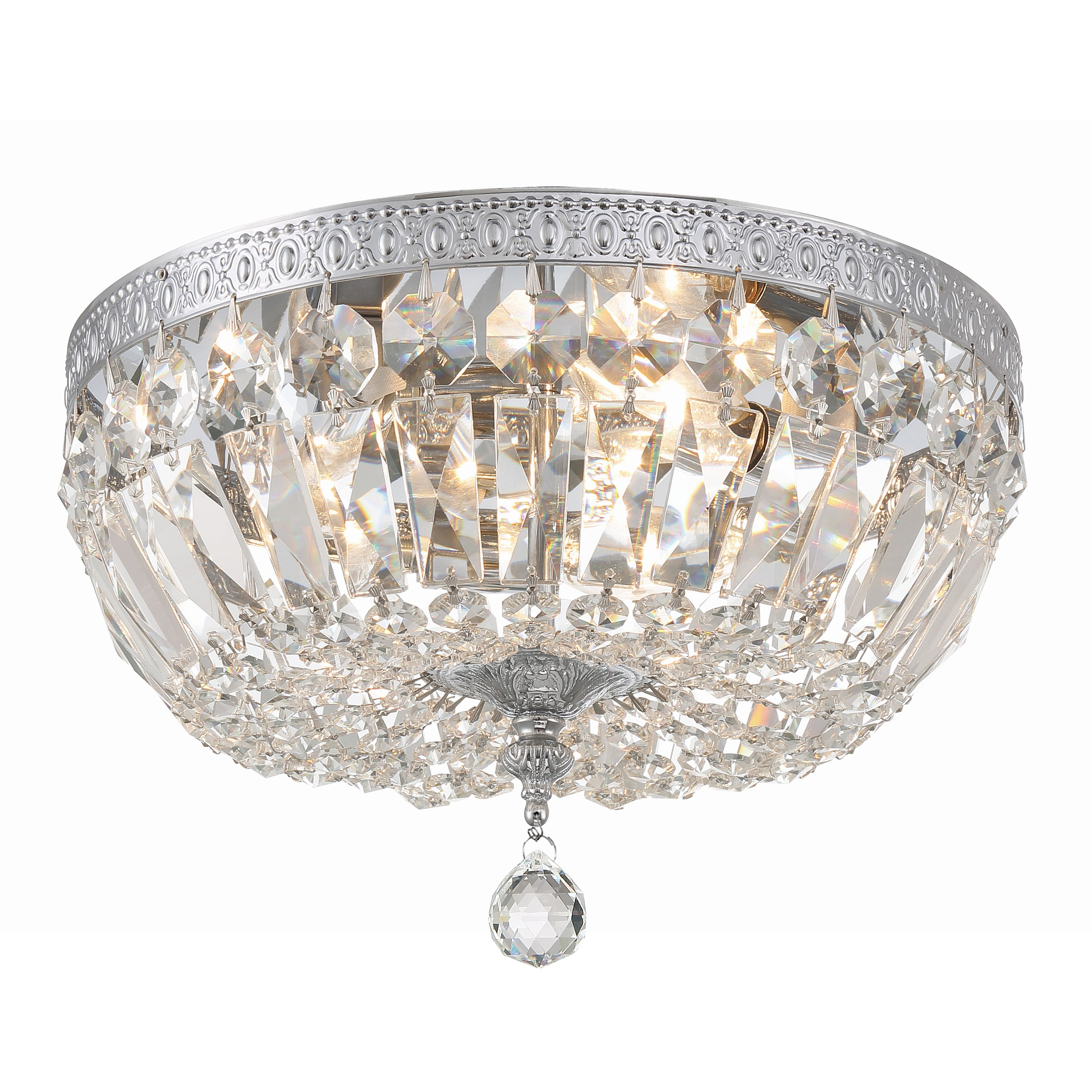 Rawson 3 Light 12 inch Chrome Ceiling Mount Ceiling Light