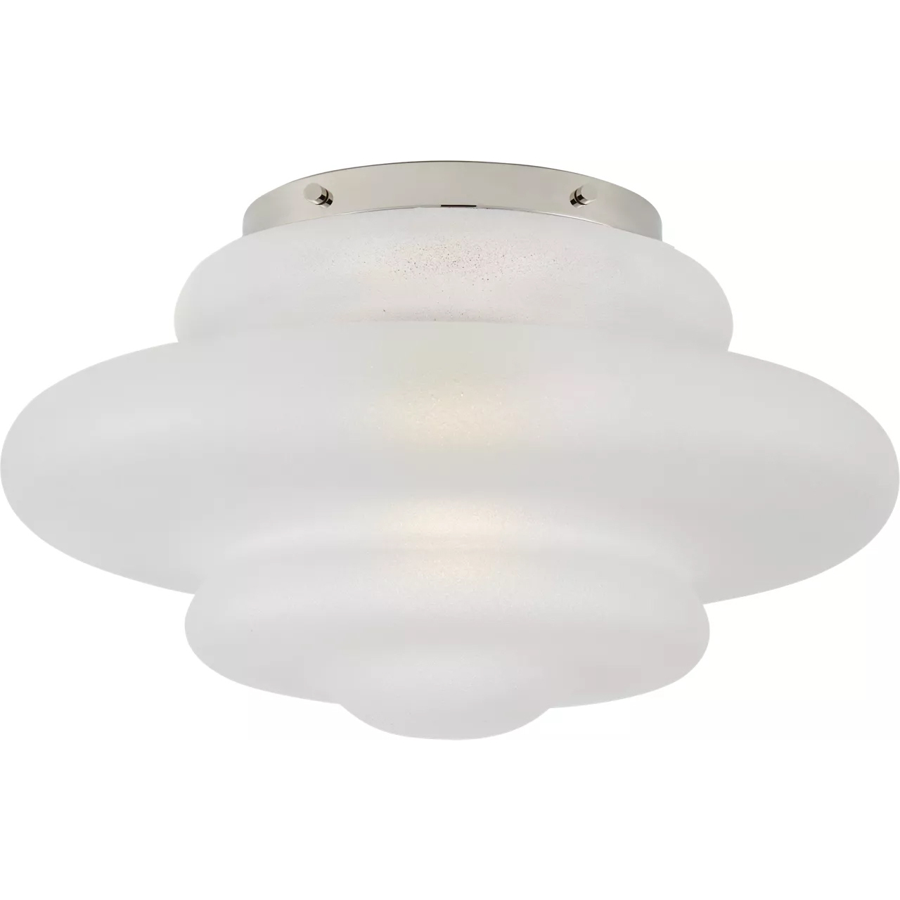 Kelly Wearstler Tableau 1 Light 15 inch Polished Nickel Flush Mount Ceiling Light in Volcanic Glass, Medium