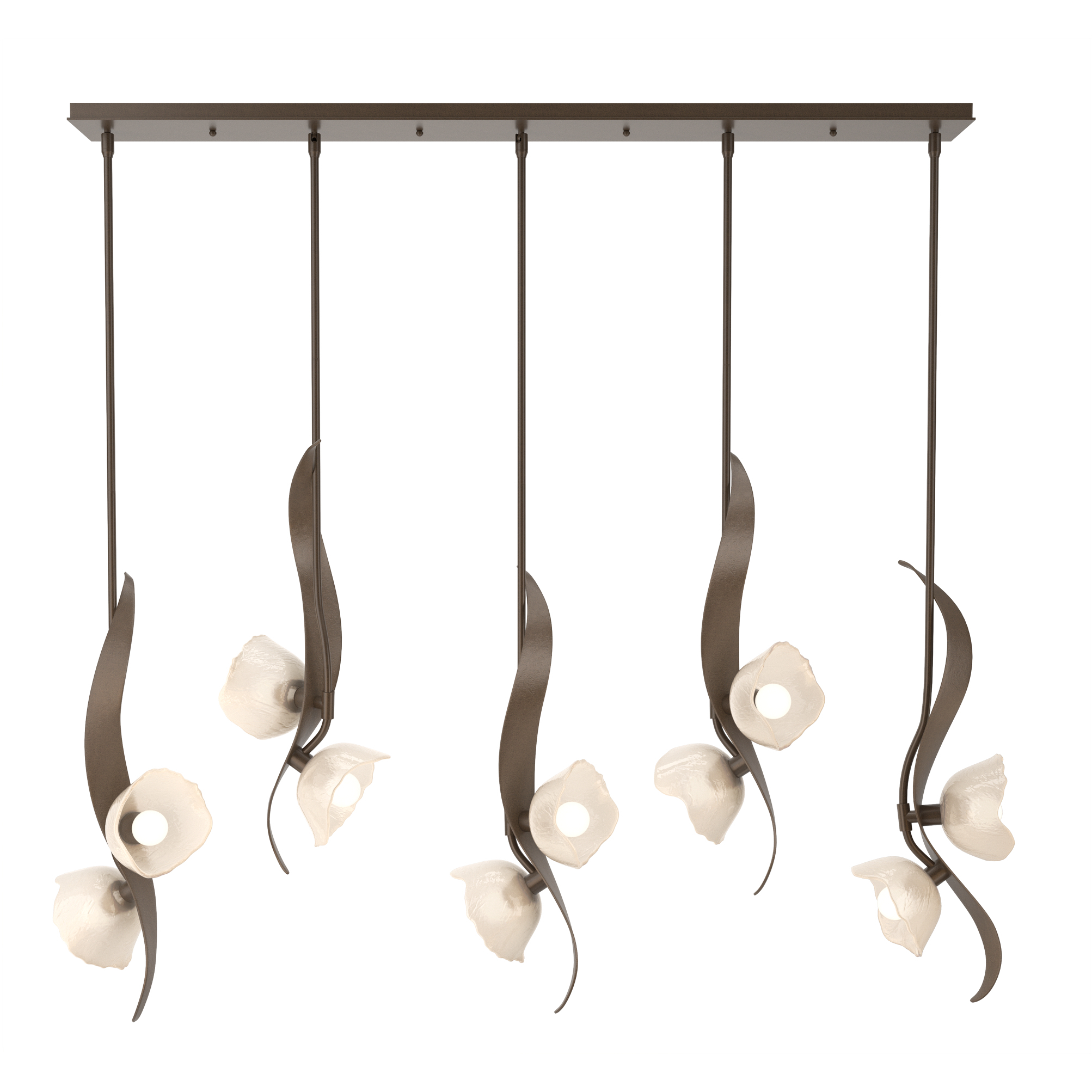 Mika 10 Light 53.6 inch Bronze Pendant Ceiling Light
