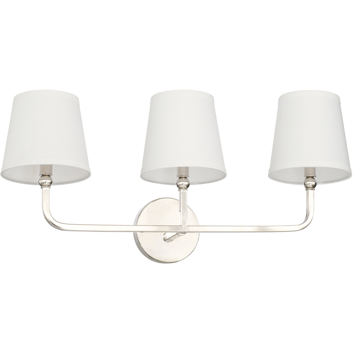 Dawson 3 Light 25.5 inch Polished Nickel Vanity Light Wall Light