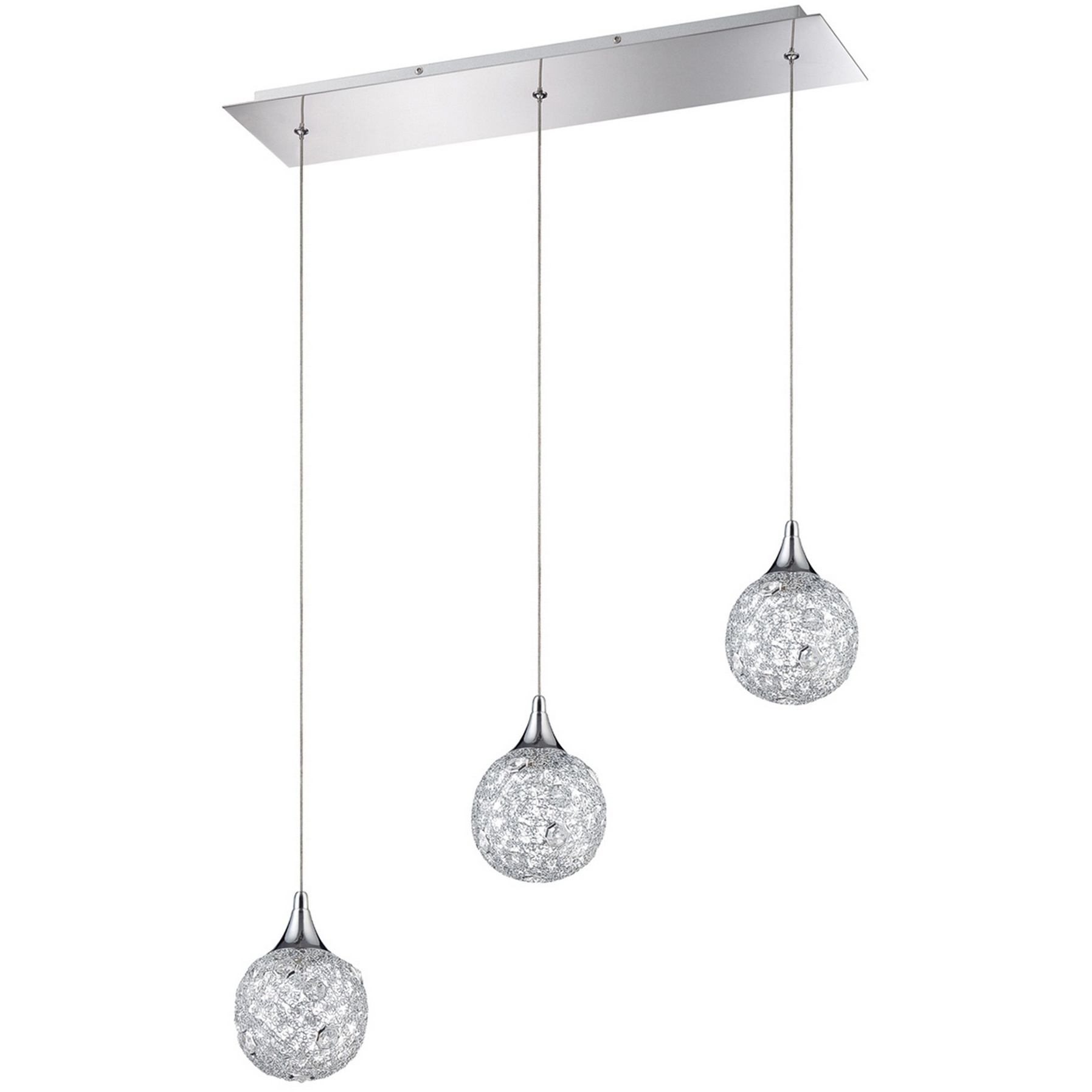 Solaro 3 Light 24 inch Chrome Pendant Ceiling Light
