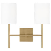 Barbara Barry Key 2 Light 16 inch Burnished Brass Sconce Wall Light