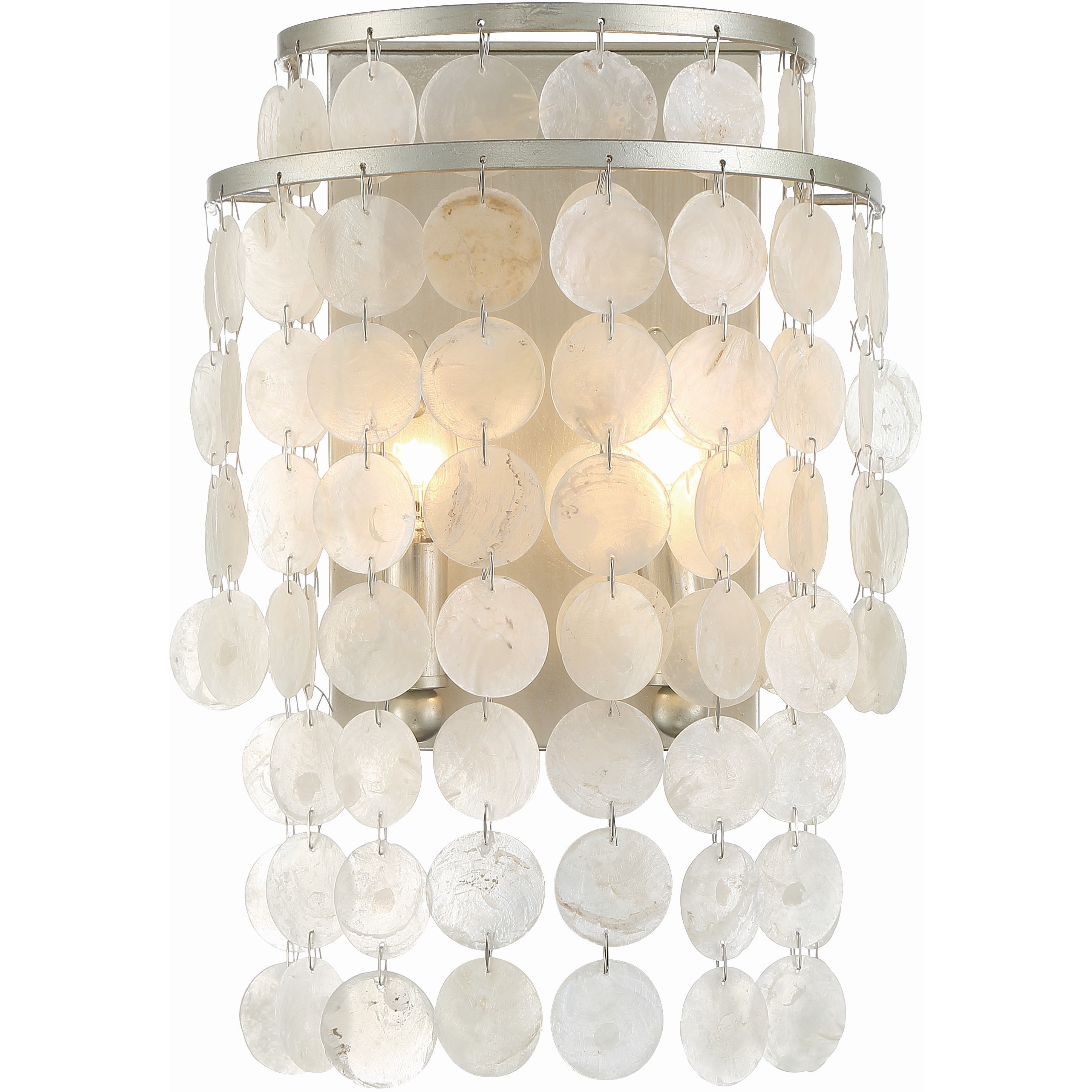 Brielle Bath Wall Light in Antique Silver