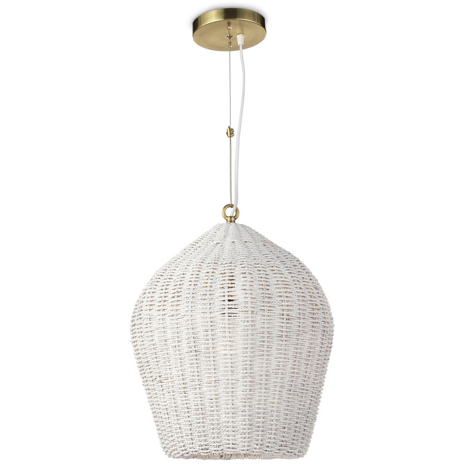 Georgian 1 Light 14.5 inch White Pendant Ceiling Light