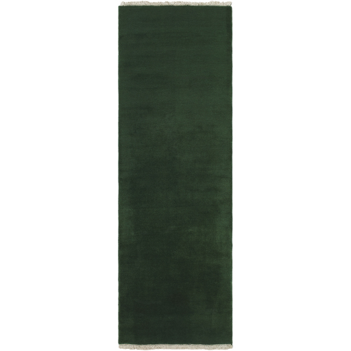 Evergreen 120 X 36 inch Midnight Green/Onyx/Jet Black/Ash Handmade Rug in 3 x 10