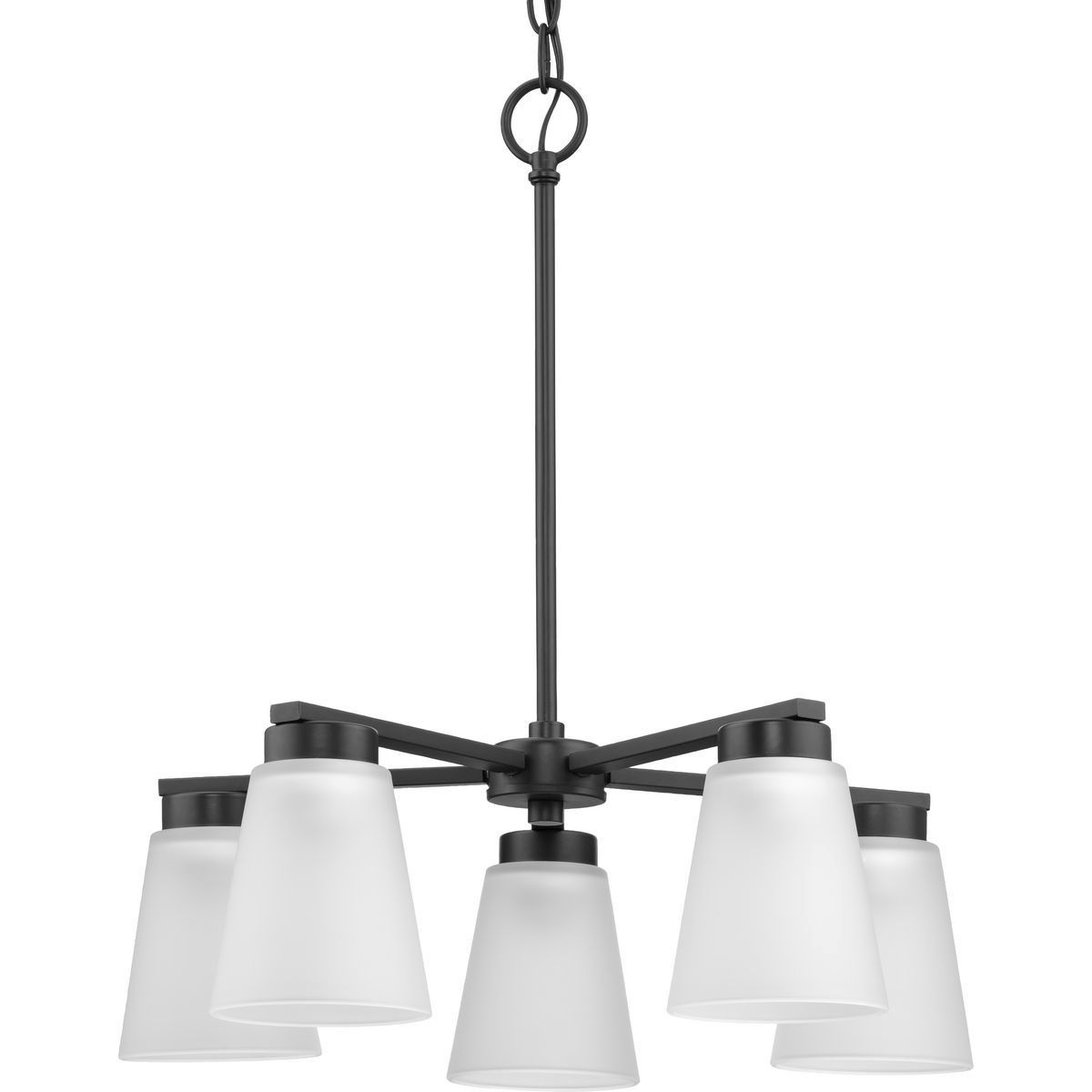 Tanner 5 Light 20.5 inch Matte Black Chandelier Ceiling Light