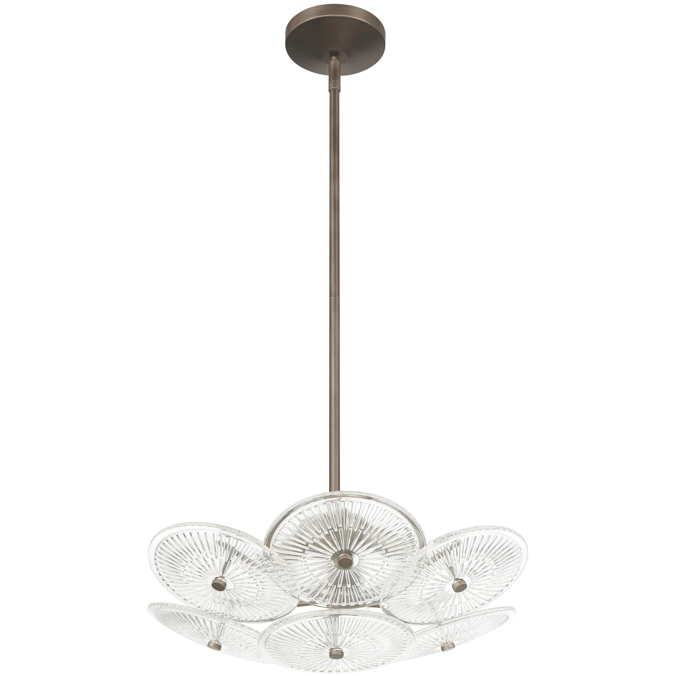 Avril 4 Light 18.25 inch Forged Bronze Convertible Pendant Ceiling Light