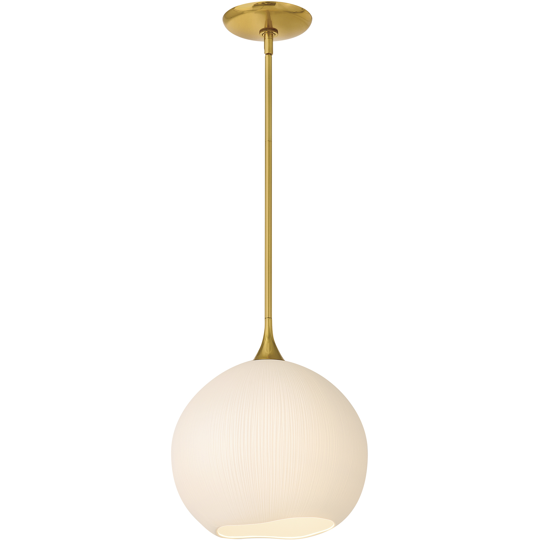 Antibes 1 Light 12 inch Unlacquered Brass Pendant Ceiling Light