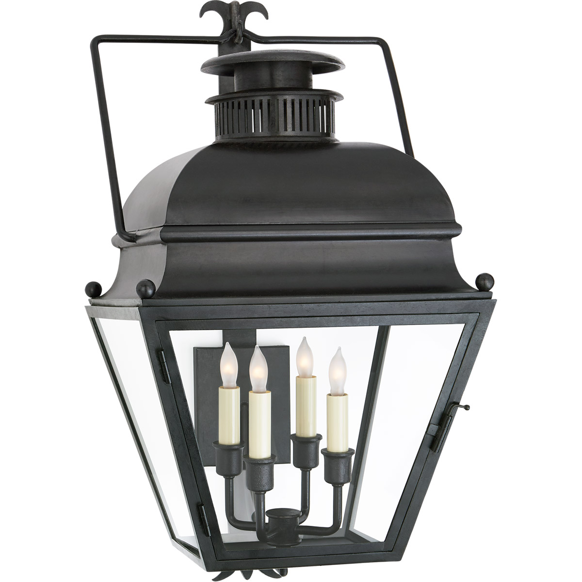 E. F. Chapman Holborn 4 Light 26 inch Aged Iron Outdoor Wall Lantern, Small
