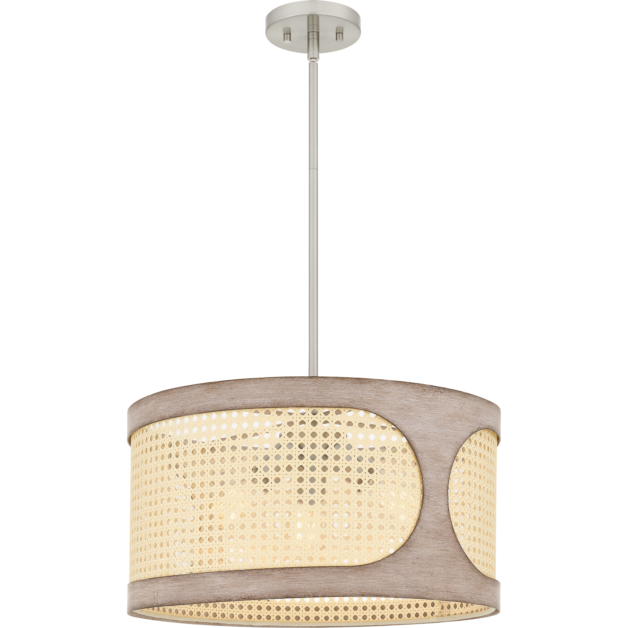 Syrah 3 Light 18 inch Brushed Nickel Pendant Ceiling Light
