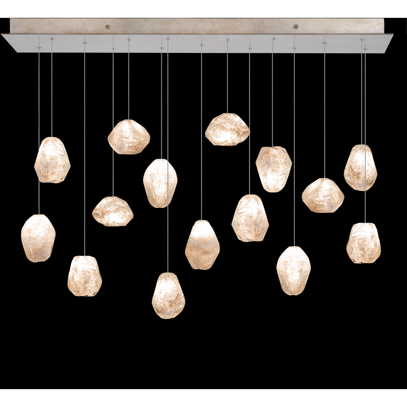Natural Inspirations 15 Light 48 inch Gold Pendant Ceiling Light