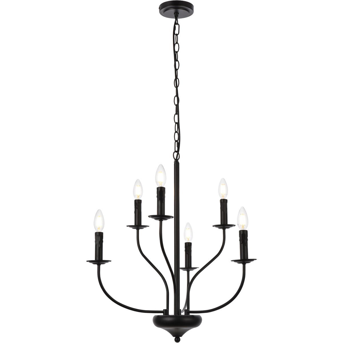 Westley 6 Light 24 inch Black Pendant Ceiling Light