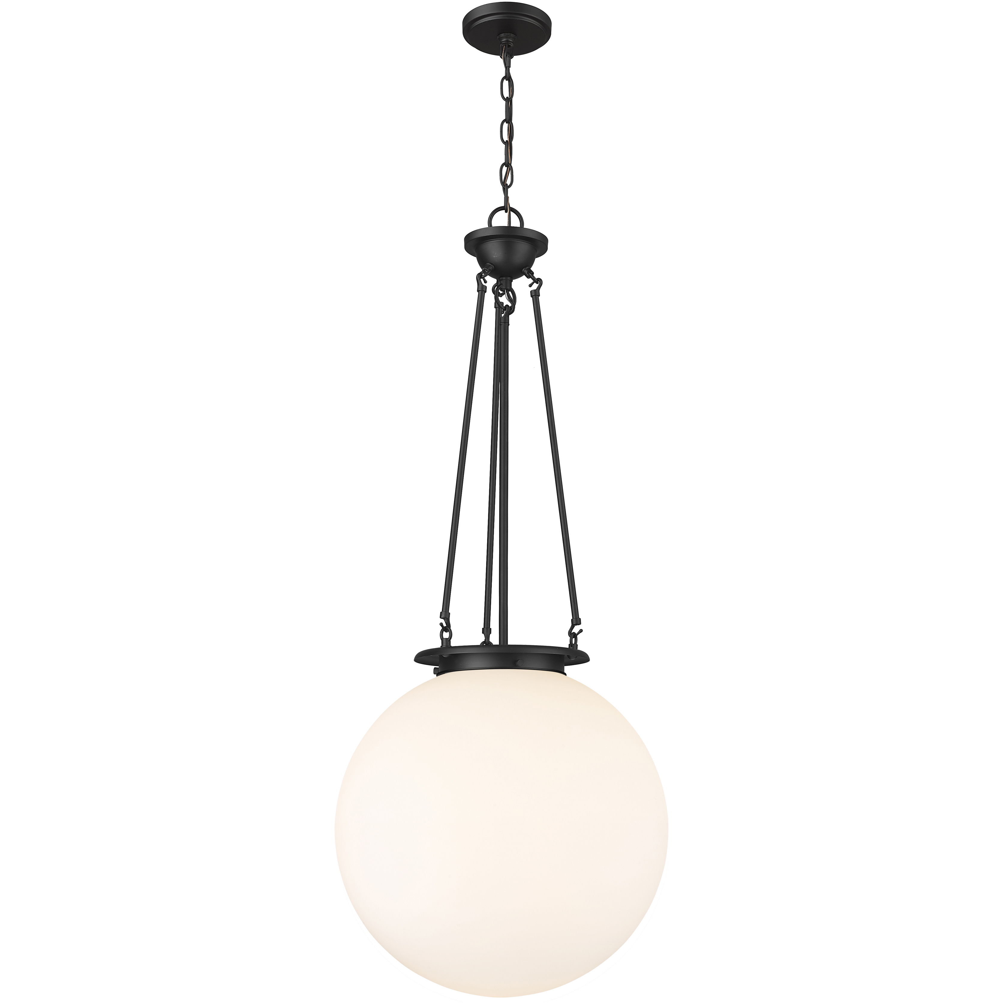 Beacon 1 Light 17.75 inch Matte Black Pendant Ceiling Light