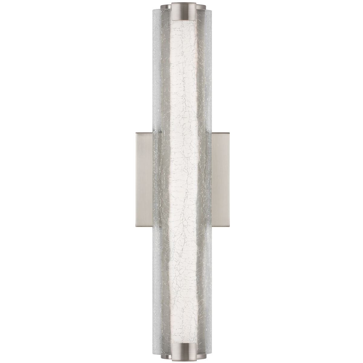 Sean Lavin Cutler LED 18 inch Satin Nickel Sconce Wall Light in Clear Crackle