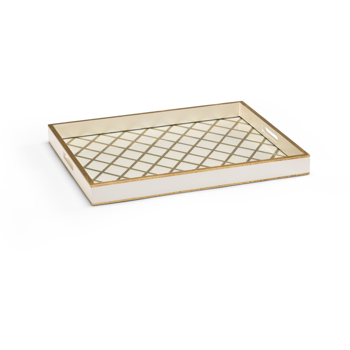 Chelsea House Hand Decorated/Gold Accents Tray