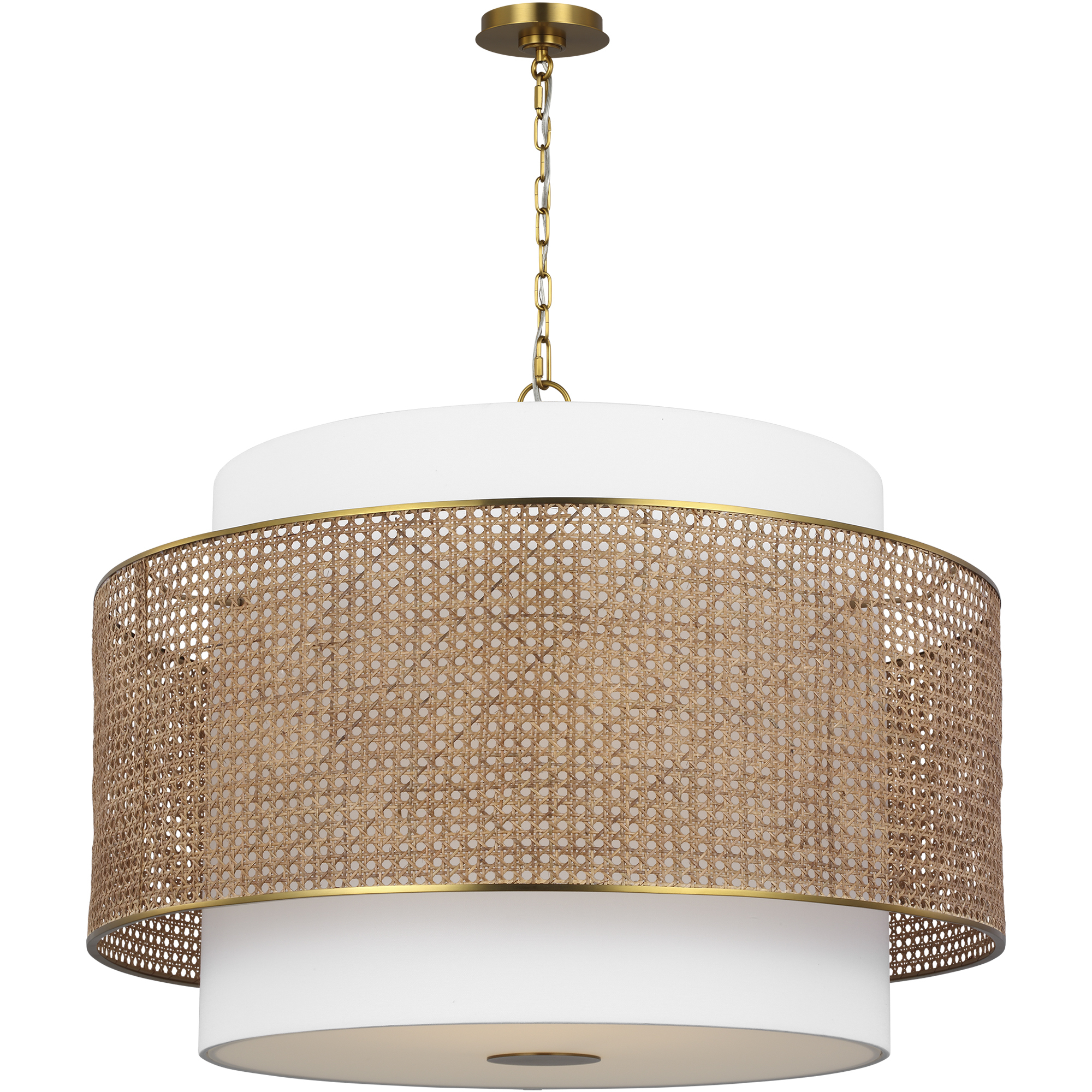kate spade new york Sawyer 4 Light 32 inch Blonde Rattan Pendant Ceiling Light