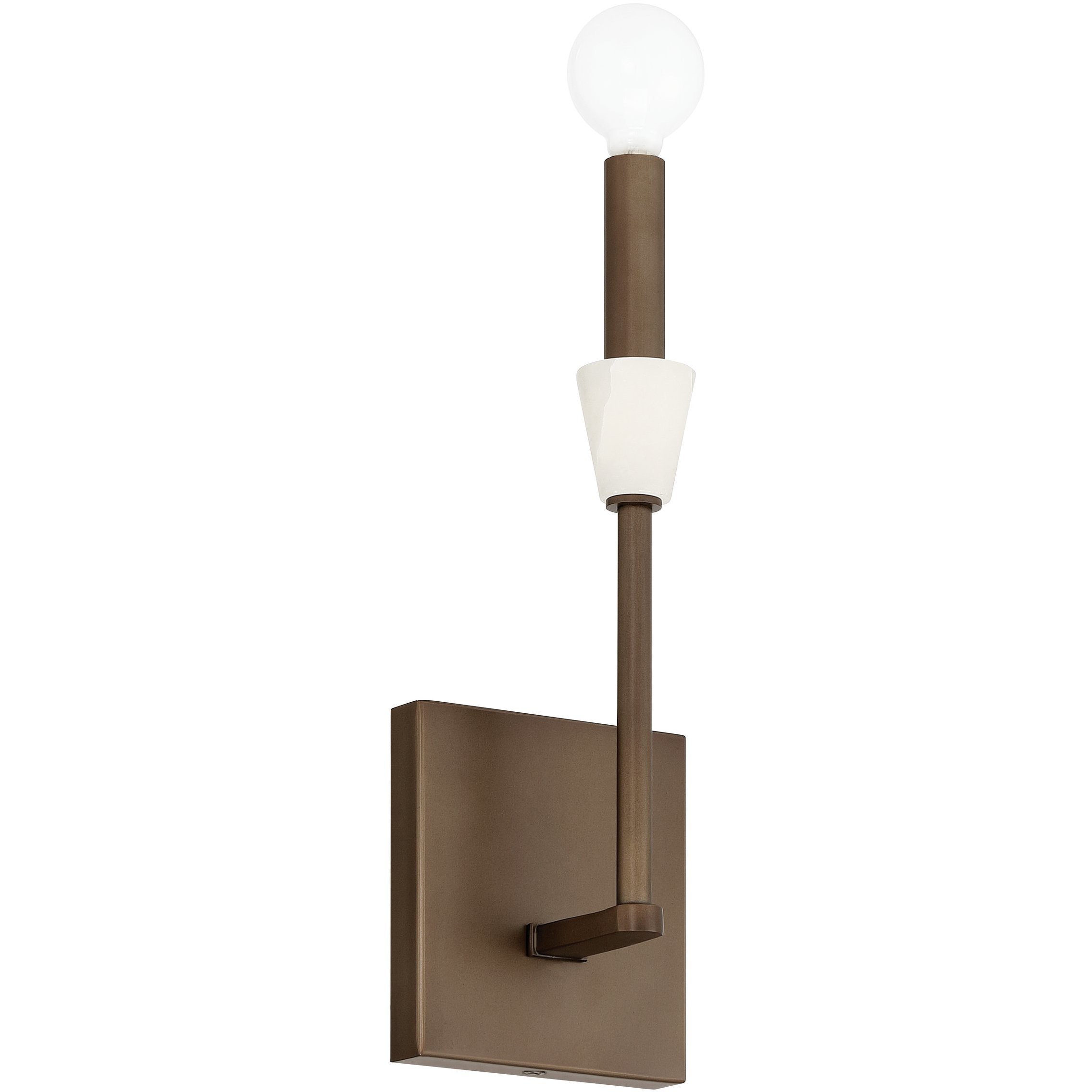 Montclair 1 Light 3.5 inch Forged Bronze and White ADA Wall Sconce Wall Light