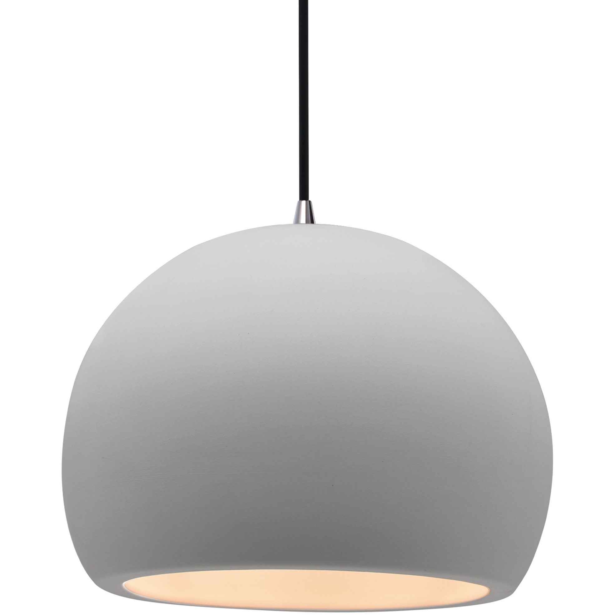 Radiance LED 12.25 inch Bisque and Brushed Nickel Pendant Ceiling Light