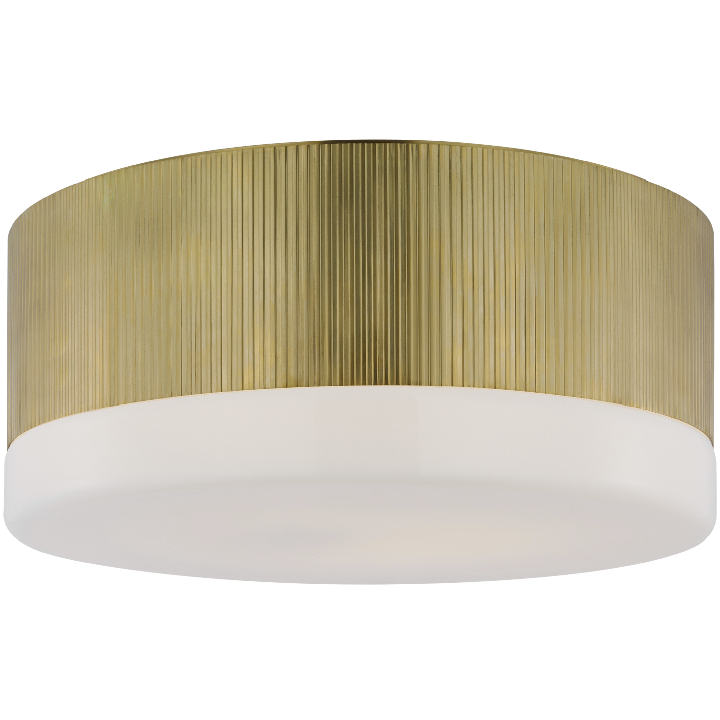 Thomas O'Brien Ace LED 17 inch Hand-Rubbed Antique Brass Flush Mount Ceiling Light