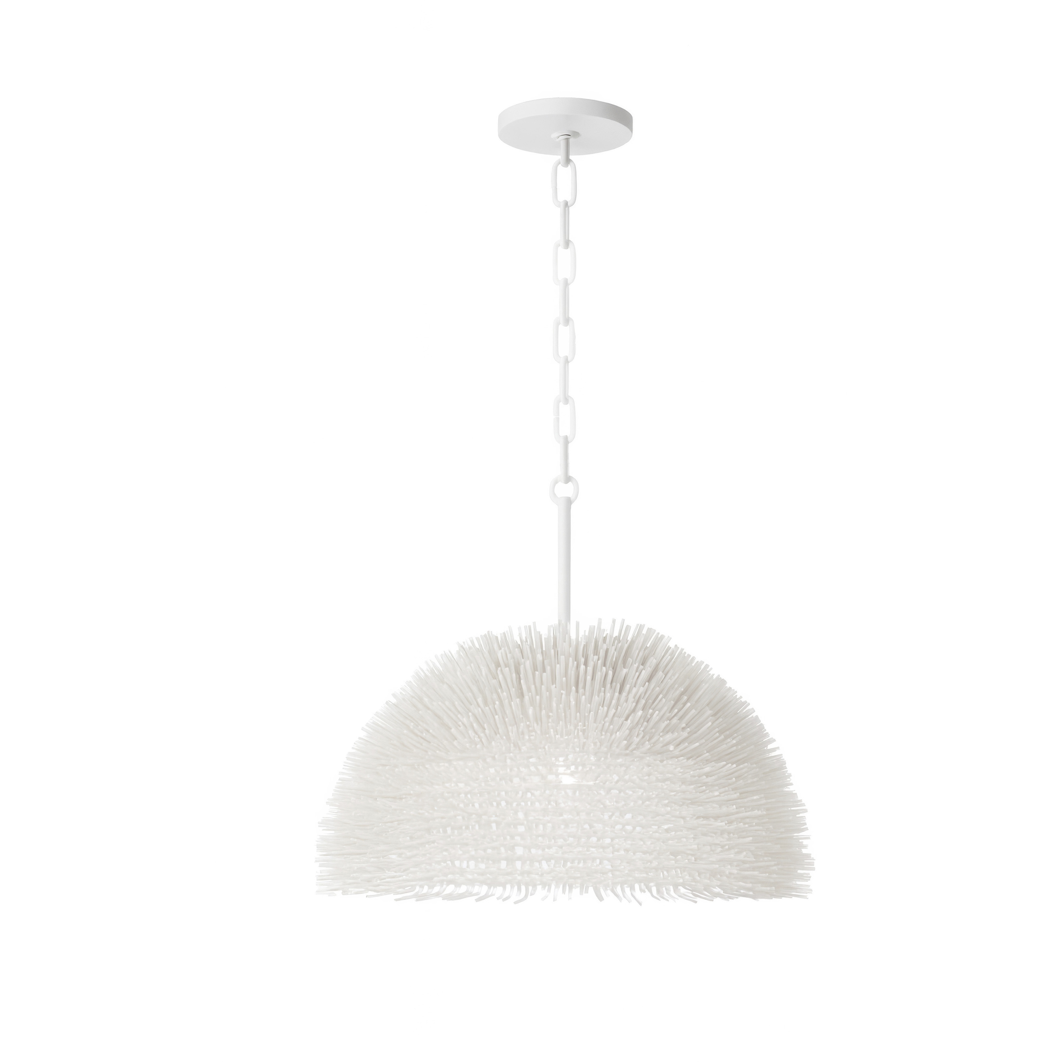 Urchin 1 Light 18 inch White Mini Pendant Ceiling Light
