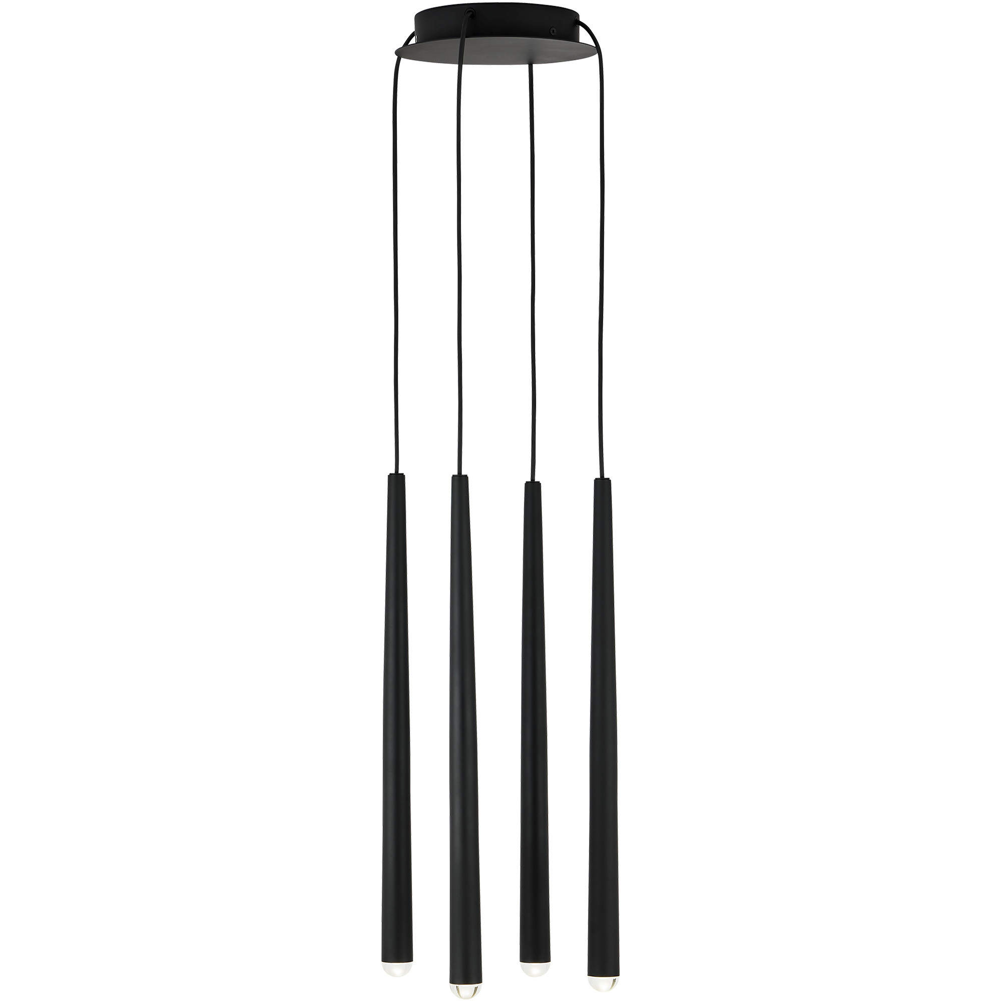 Sean Lavin Pylon LED Nightshade Black Chandelier Ceiling Light, Integrated LED