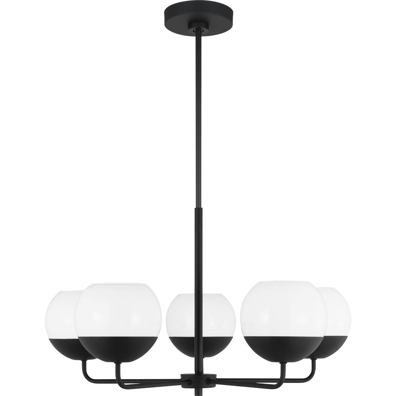 Alvin 5 Light 26 inch Midnight Black Chandelier Ceiling Light