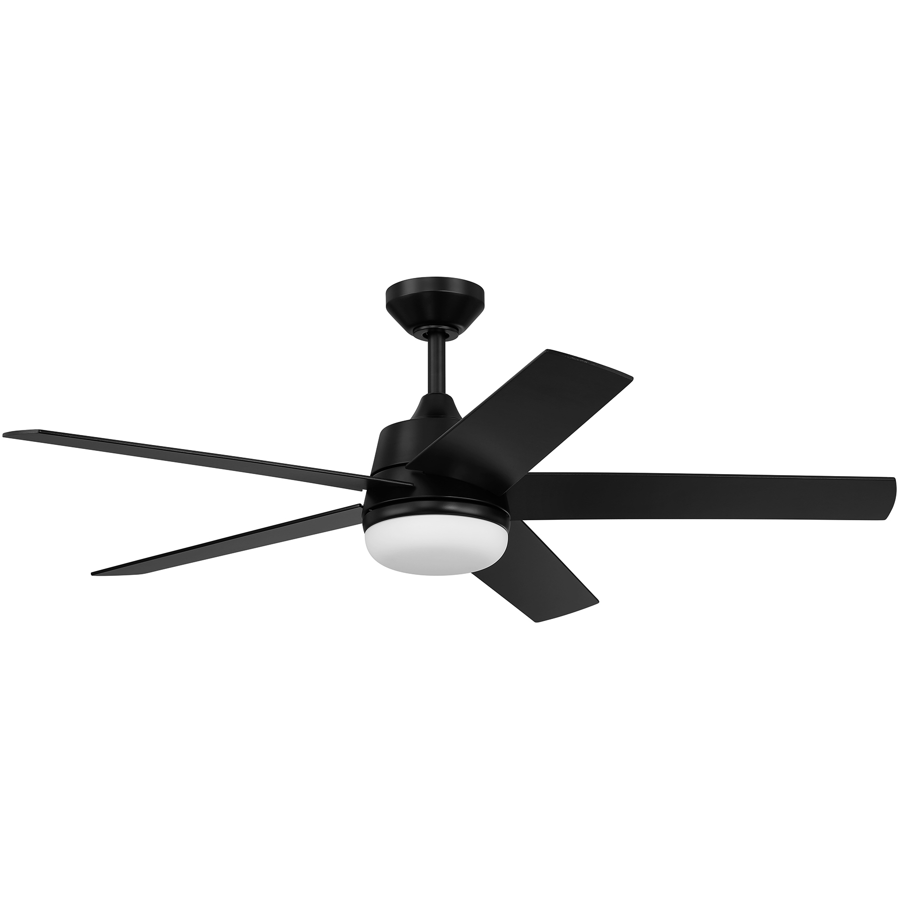 Astrea 52 inch Matte Black with Matte Black/Sepia Brown Reversible Blades Ceiling Fan