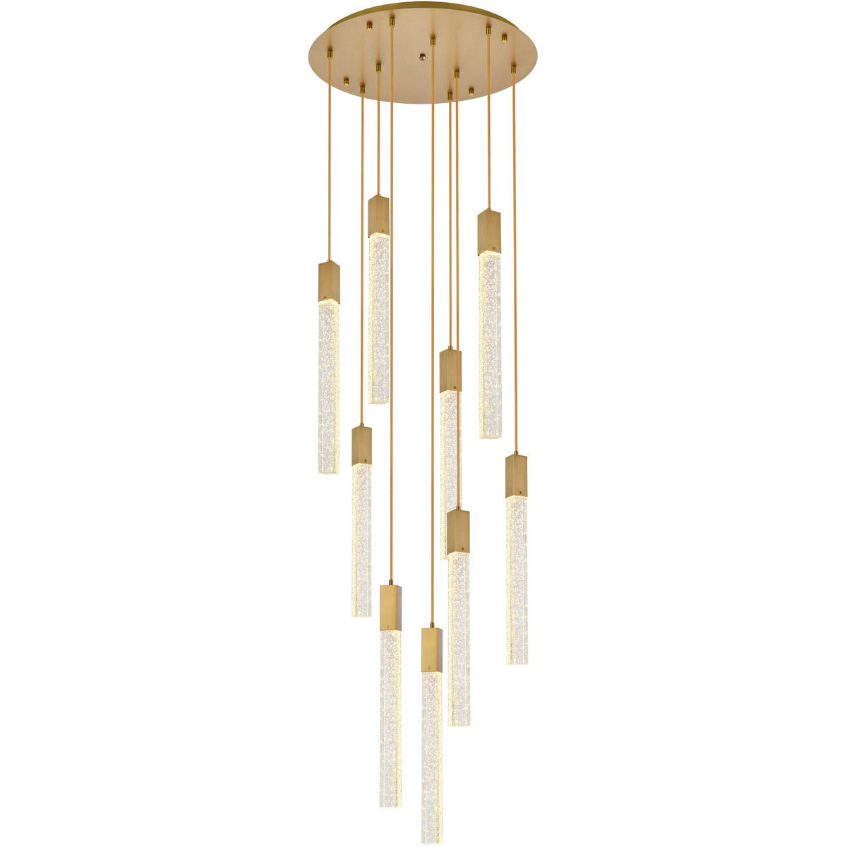 Weston 9 Light 24 inch Satin Gold Pendant Ceiling Light