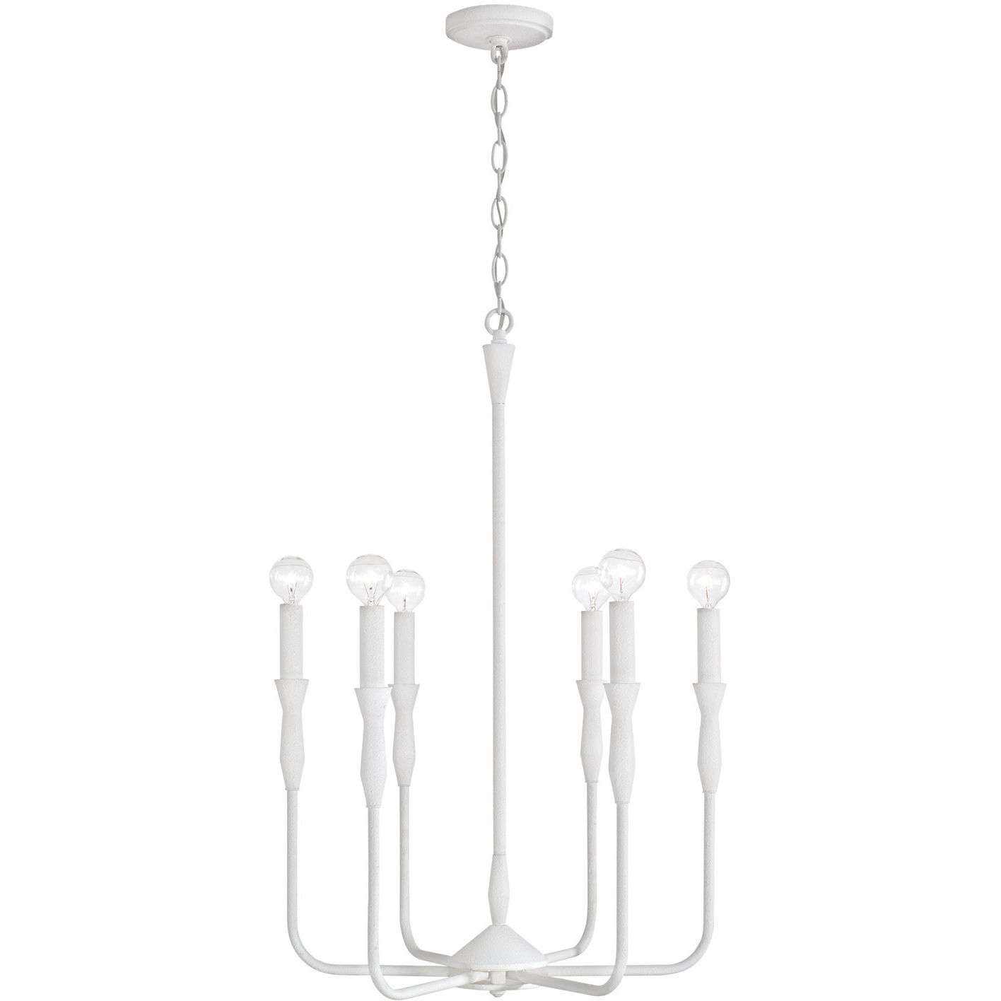 Paloma 6 Light 20 inch Textured White Chandelier Ceiling Light