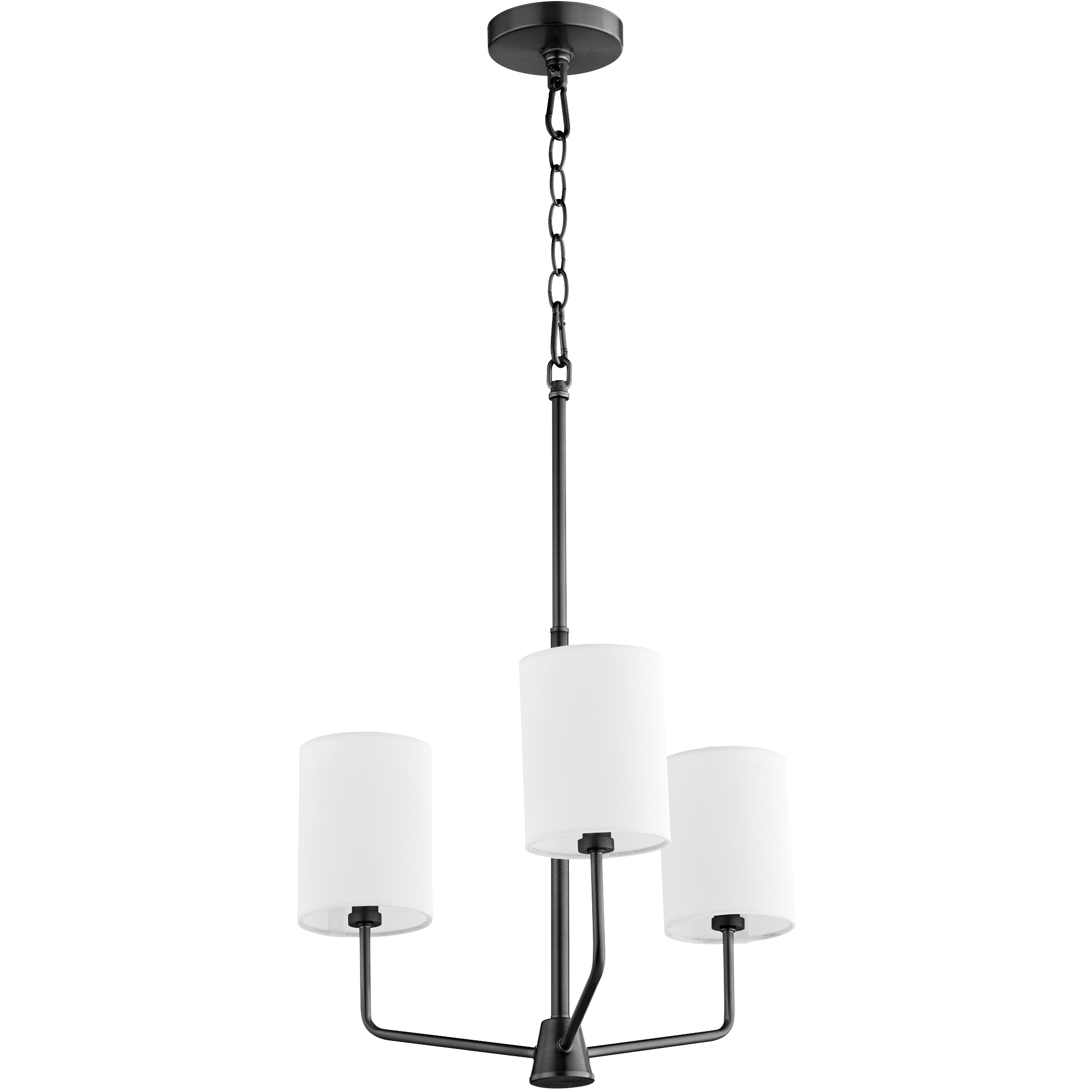 Harmony 3 Light 18 inch Matte Black Chandelier Ceiling Light