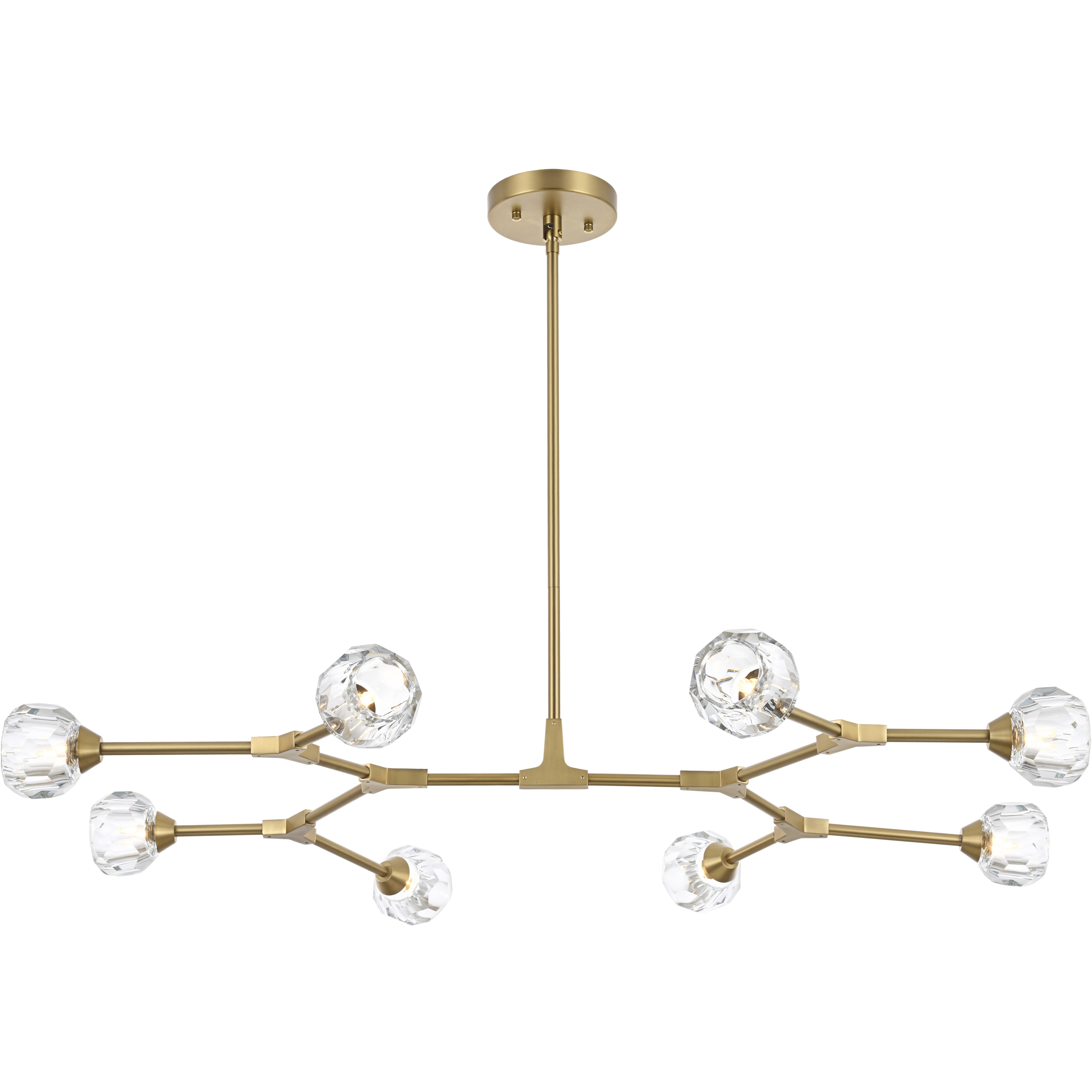 Zayne 8 Light 45 inch Gold Pendant Ceiling Light