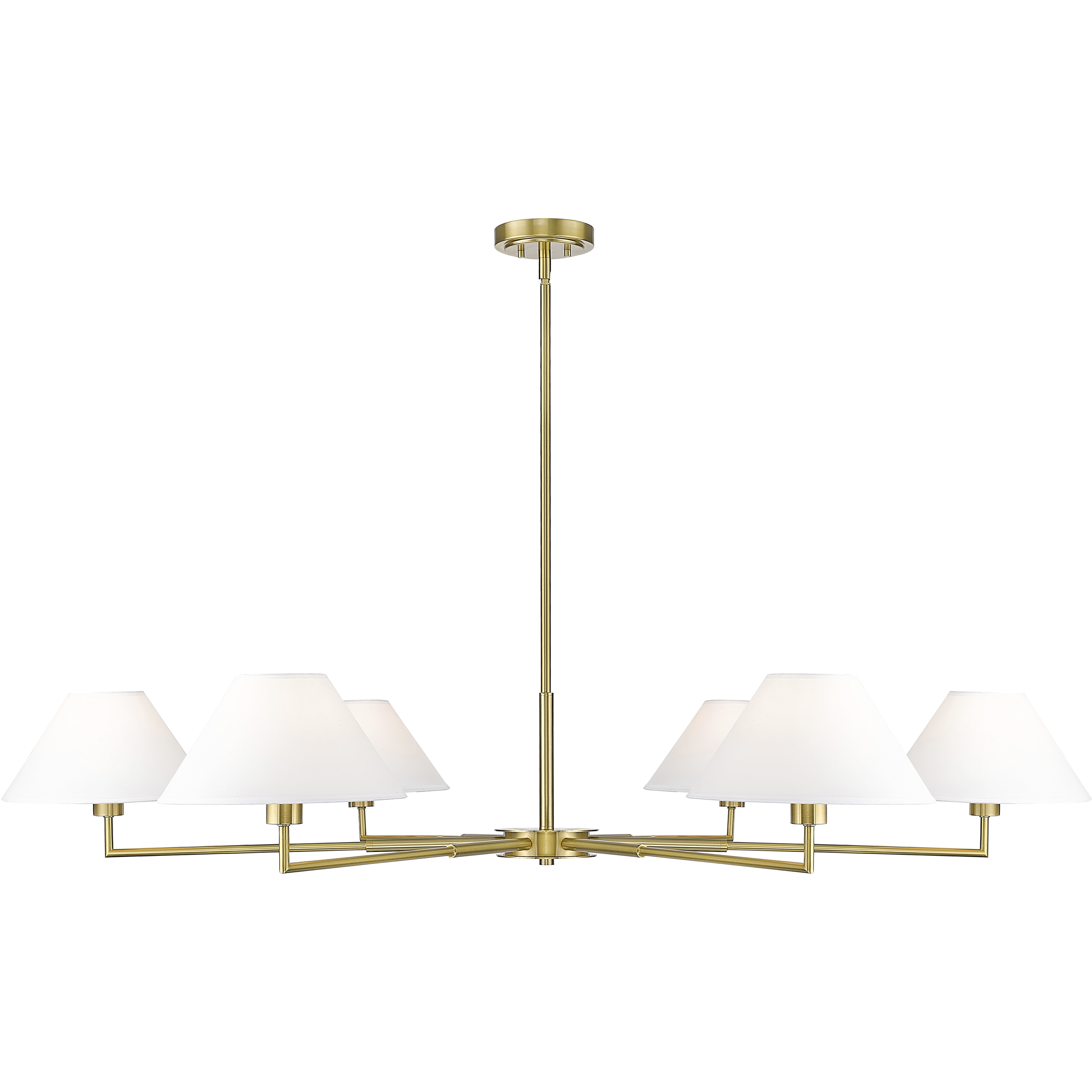 Leila 6 Light 63 inch Luxe Gold Chandelier Ceiling Light