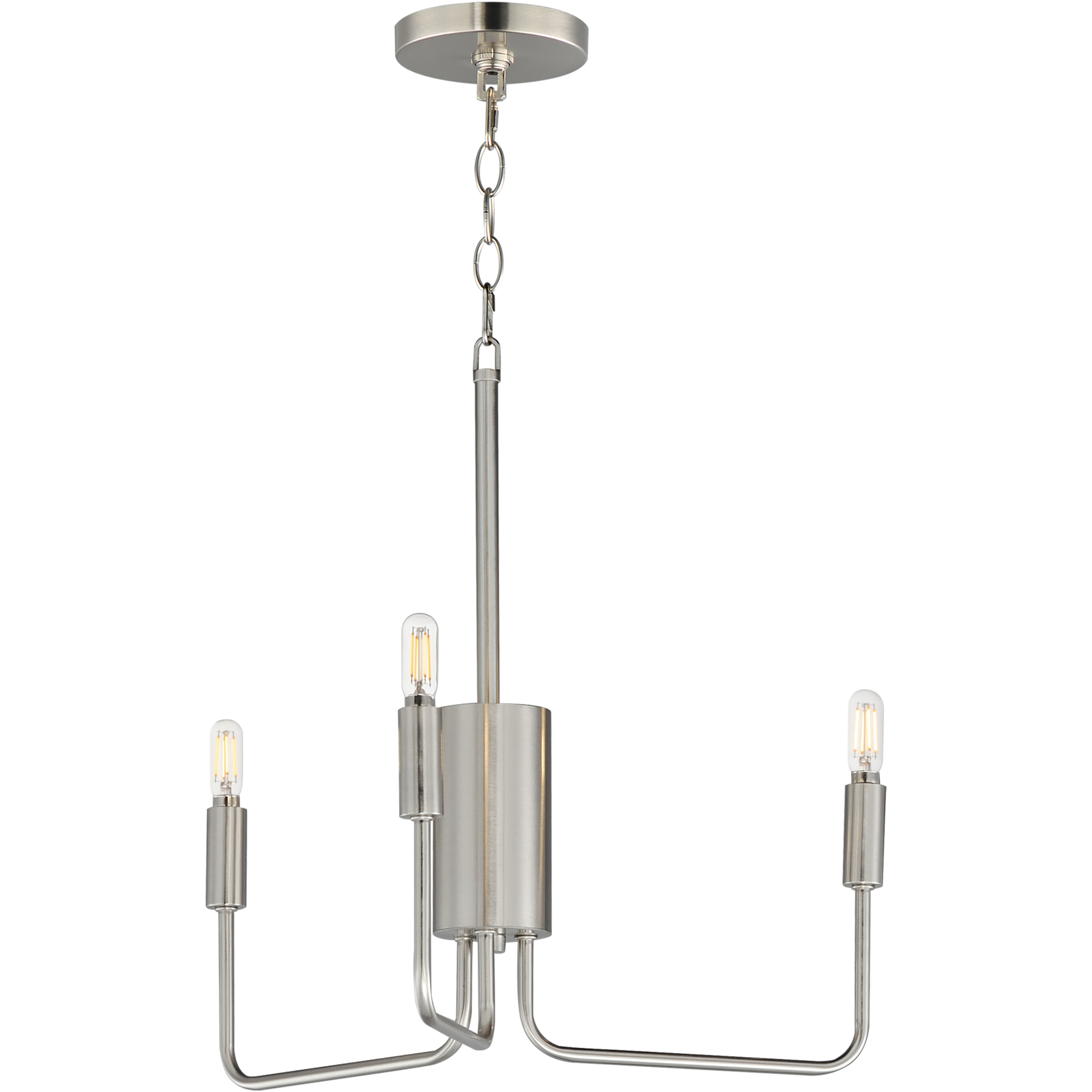 Abner 3 Light 21 inch Satin Nickel Chandelier Ceiling Light
