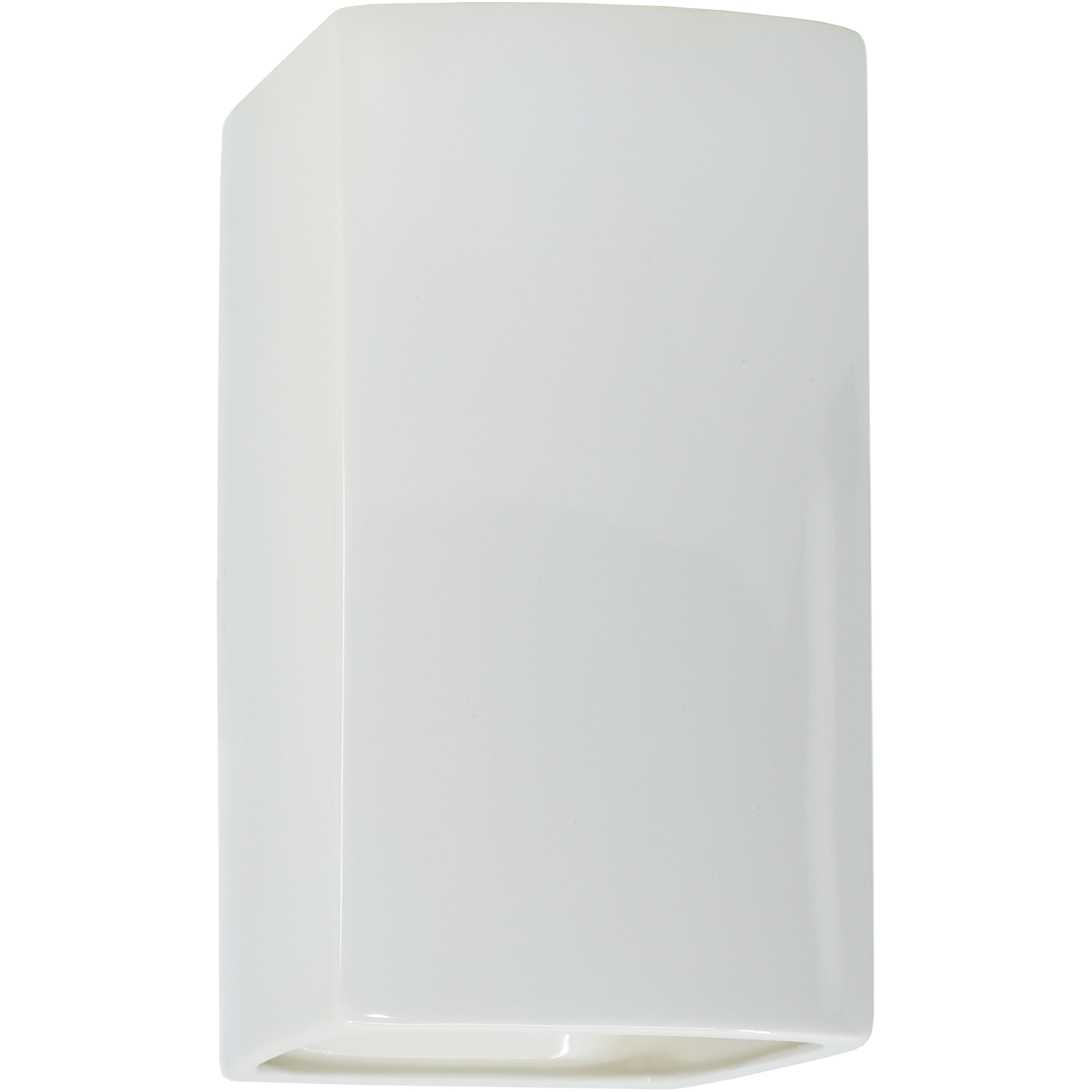 Ambiance Rectangle LED 9.5 inch Gloss White Outdoor Wall Sconce, Small