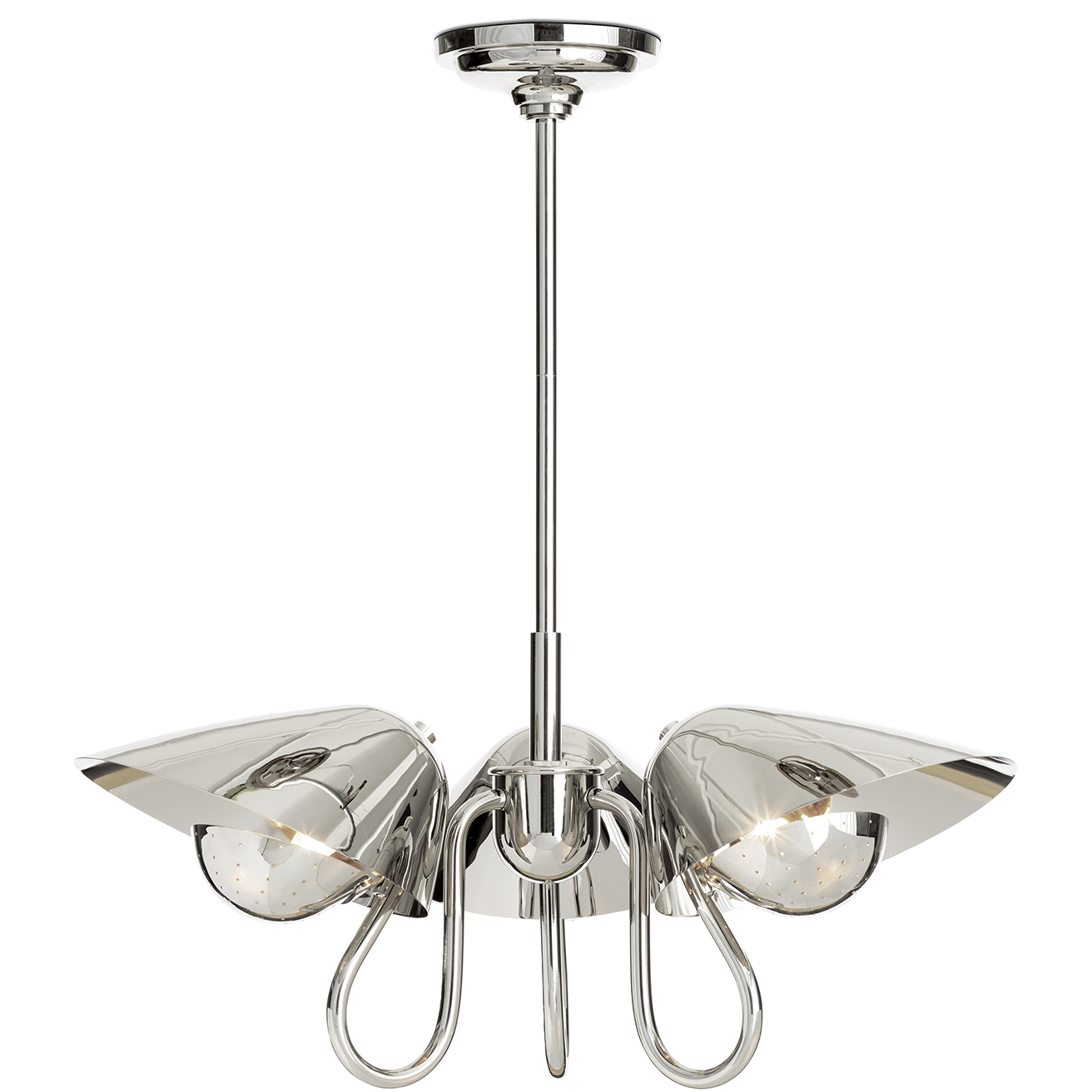 Keaton 3 Light 24.5 inch Polished Nickel Pendant Ceiling Light