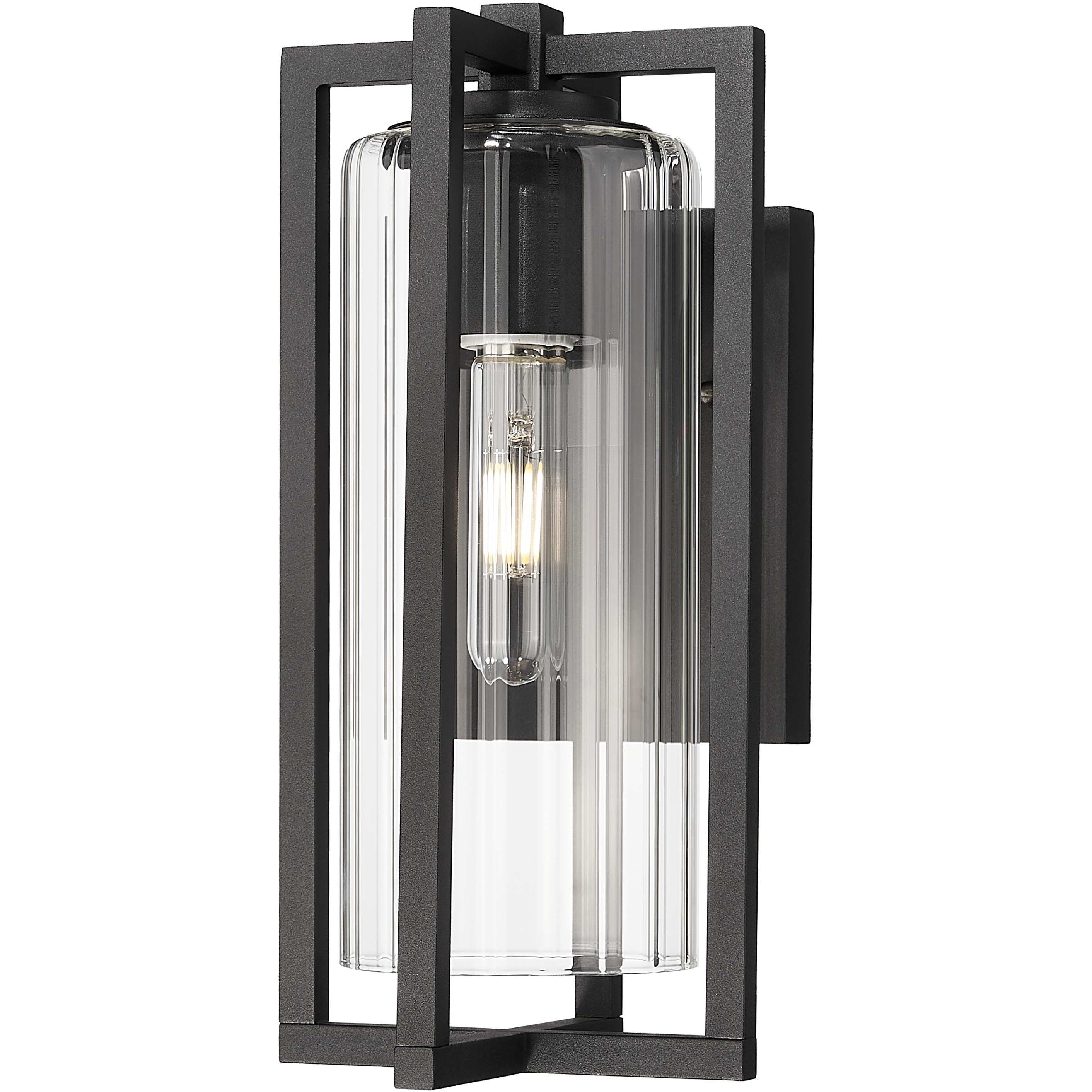 Aura 1 Light 12.75 inch Black Outdoor Wall Light in G9