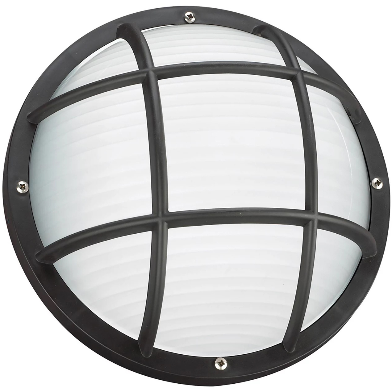 Bayside 1 Light 5 inch Black Outdoor Wall Or Ceiling Flush Mount